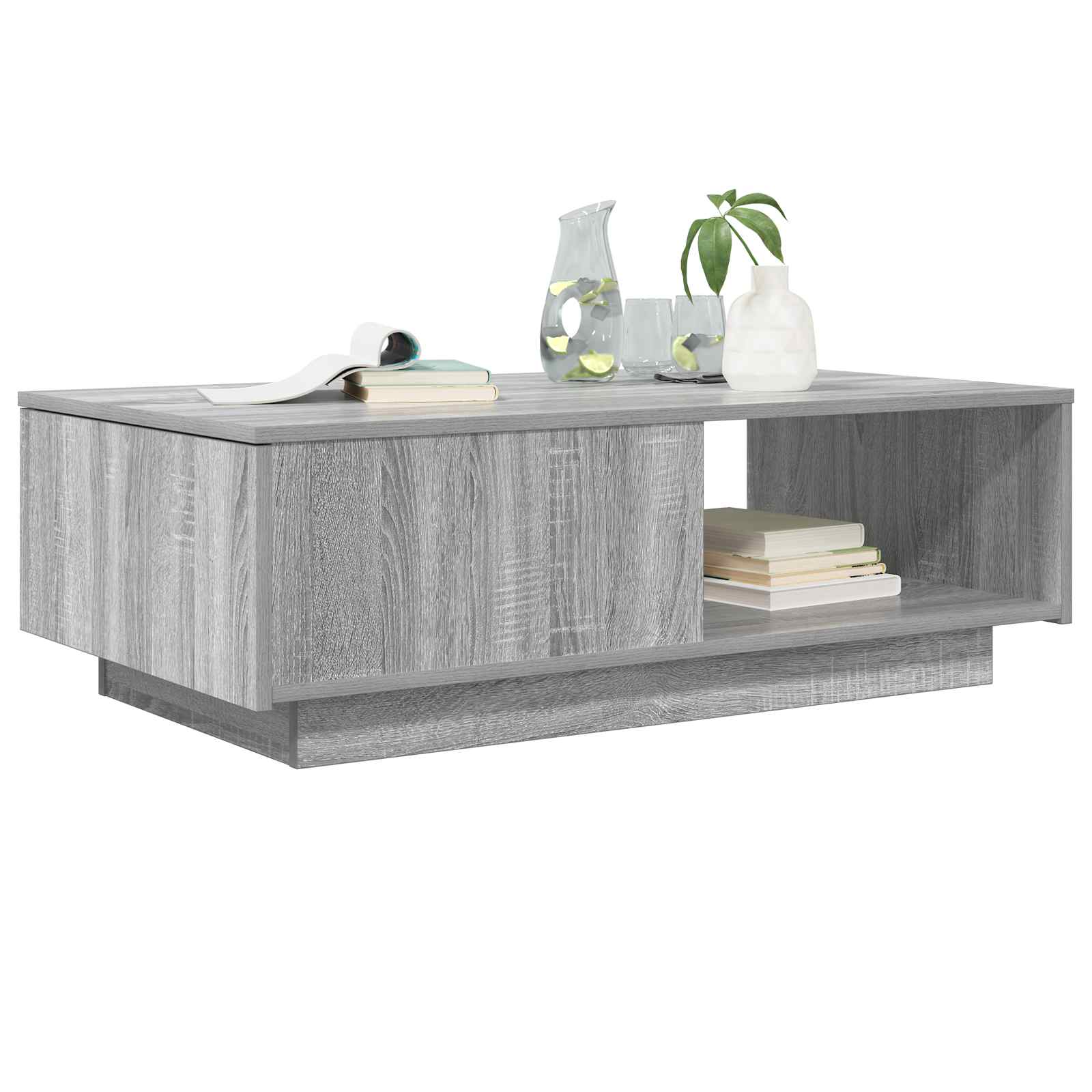 Table basse Gris Sonoma 95 x 55 x 31 cm Bois d'ingénierie - XIOS