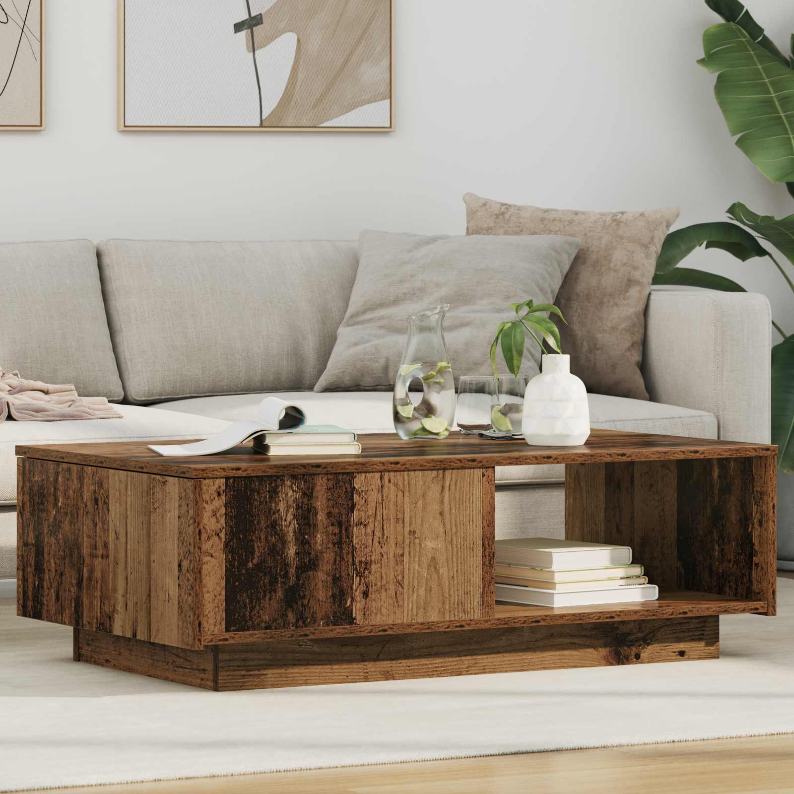 Table basse Bois ancien 95 x 55 x 31 cm Bois d'ingénierie - XIOS