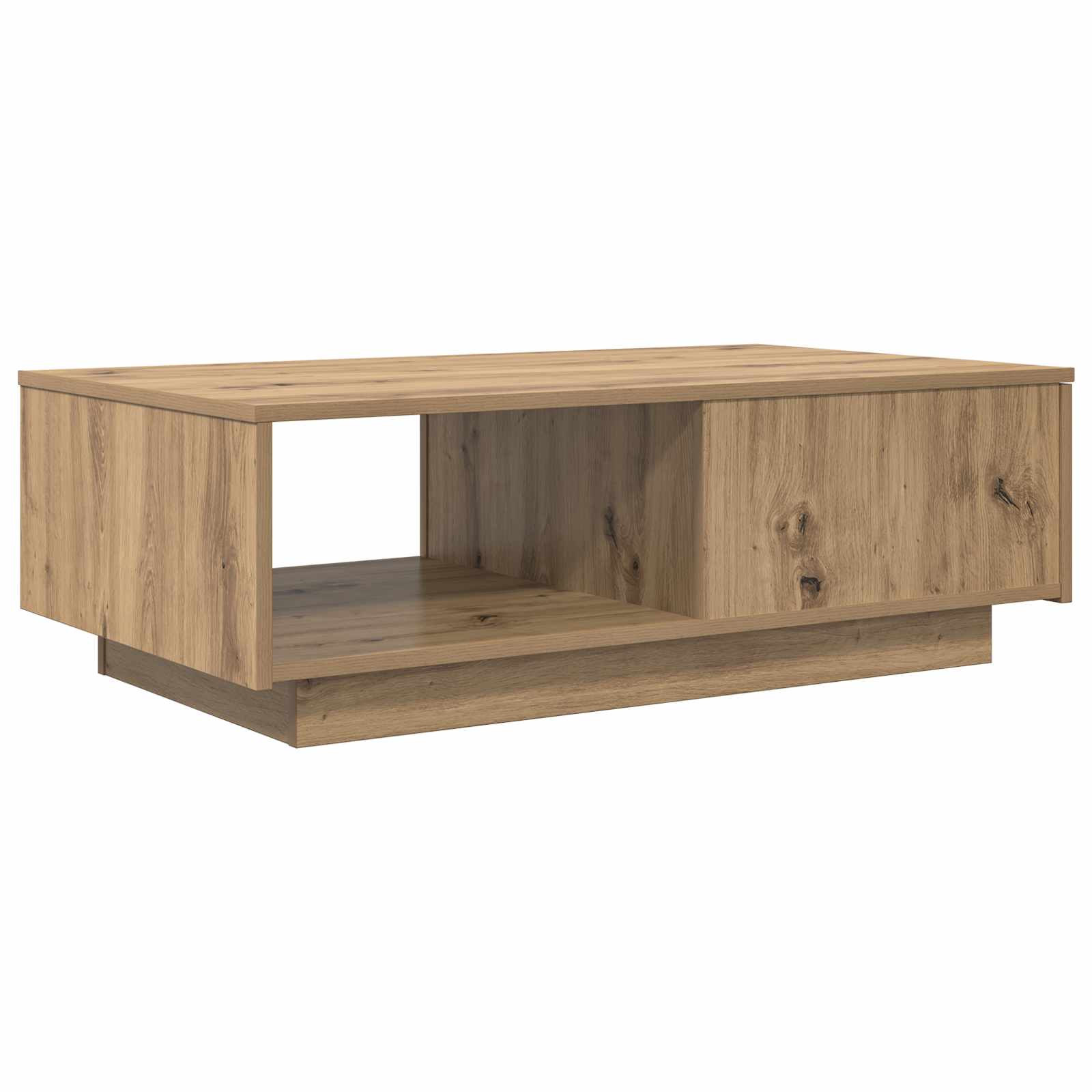 Table basse Chêne artisanal 95 x 55 x 31 cm Bois d'ingénierie - XIOS