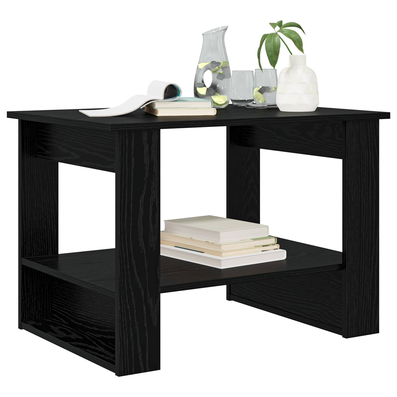 Table basse Chêne noir 72 x 50 x 50 cm Bois d'ingénierie - XIOS