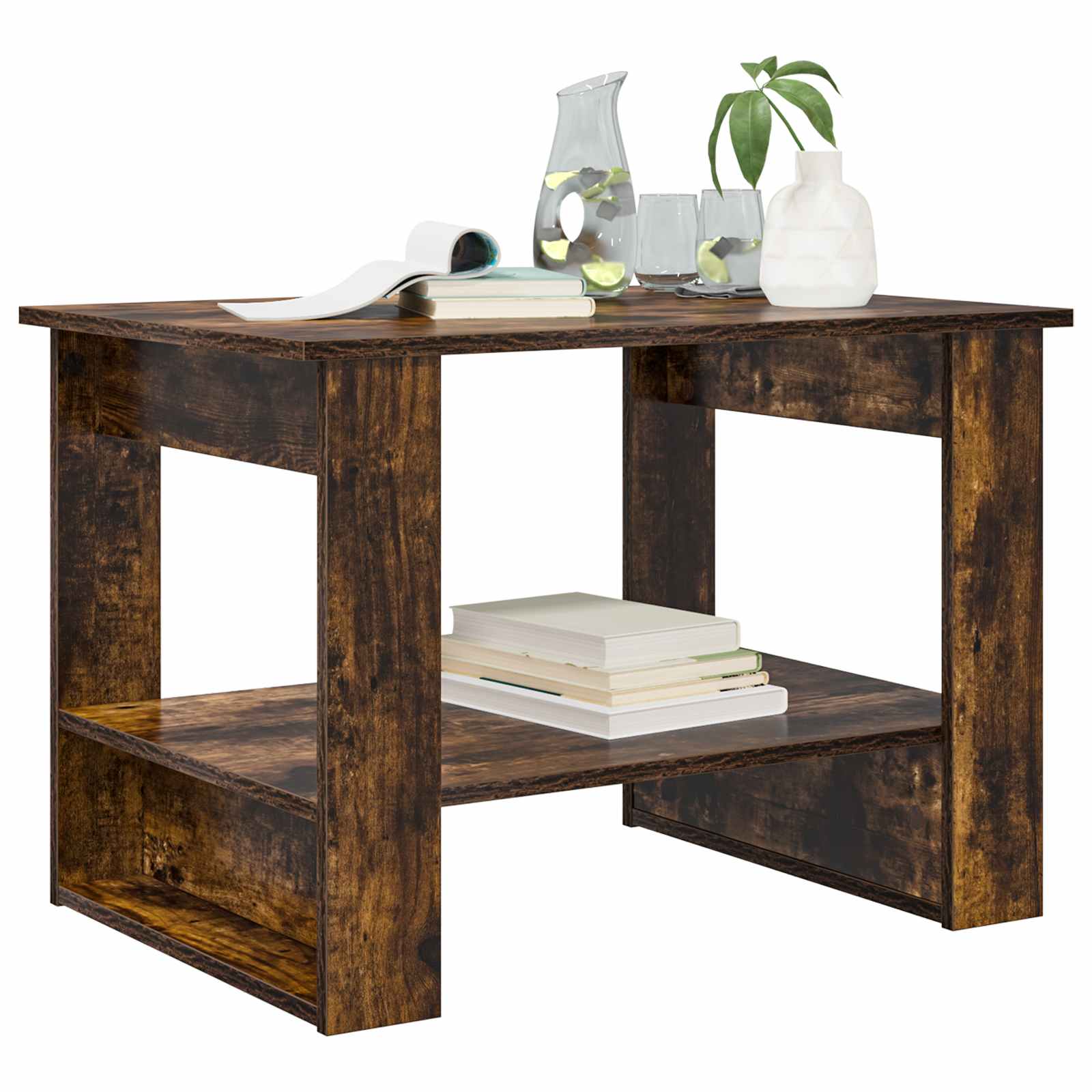 Table basse Chêne fumé 72 x 50 x 50 cm Bois d'ingénierie - XIOS