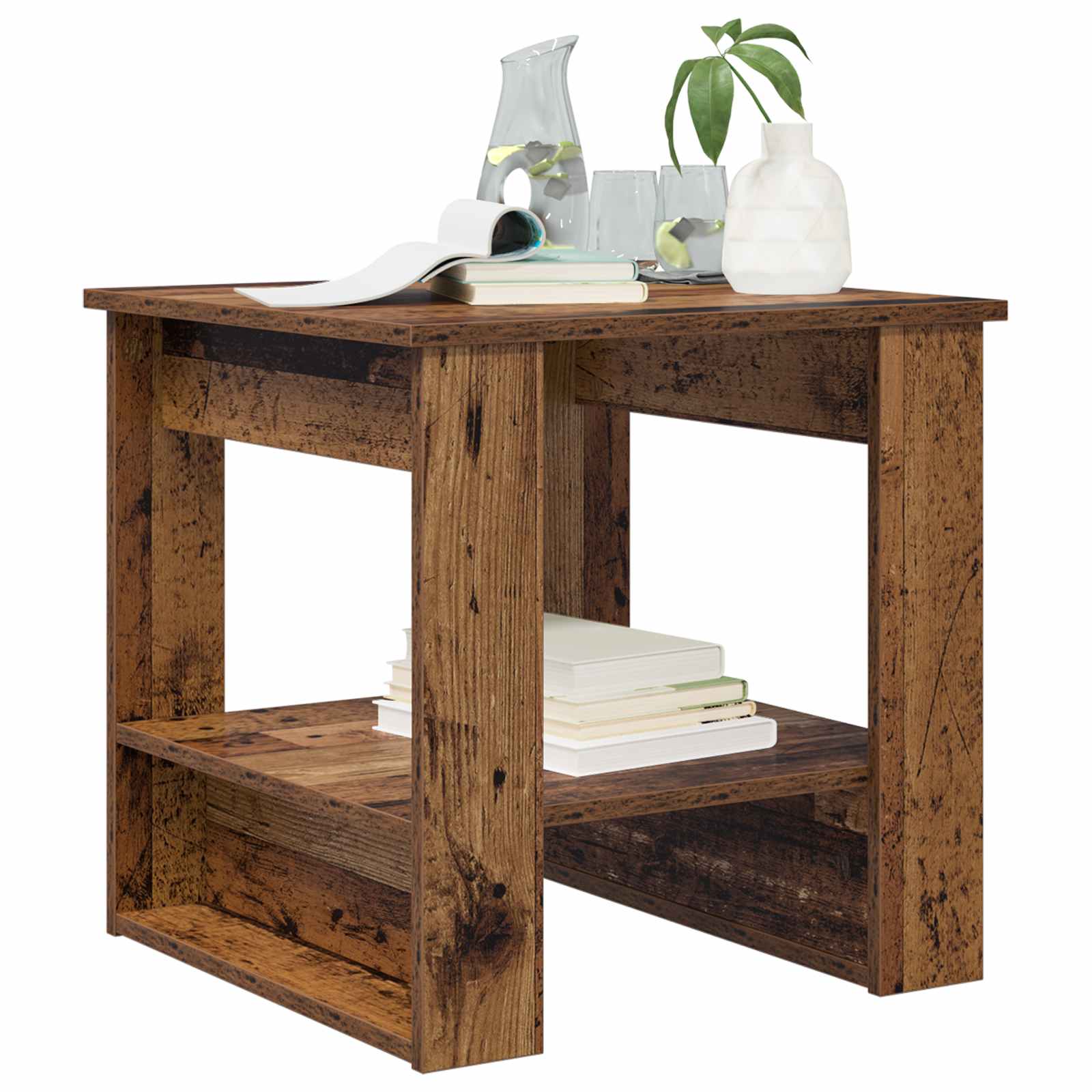 Table basse Bois ancien 51 x 50 x 50 cm Bois d'ingénierie - XIOS