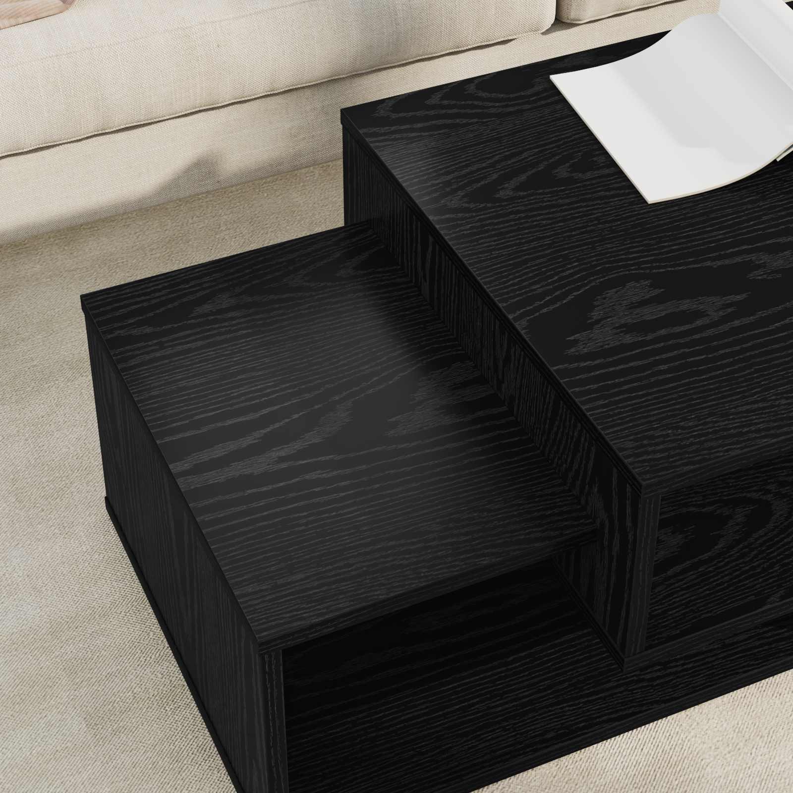 Table basse Chêne noir 105 x 50 x 32,5 cm Bois d'ingénierie - XIOS