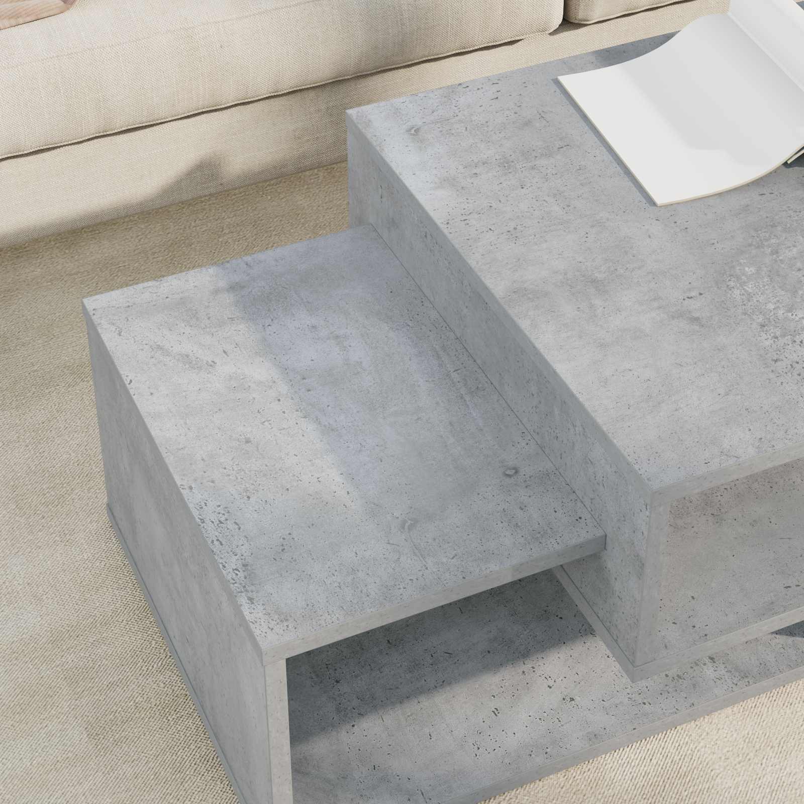 Table basse Gris béton 105 x 50 x 32,5 cm Bois d'ingénierie - XIOS
