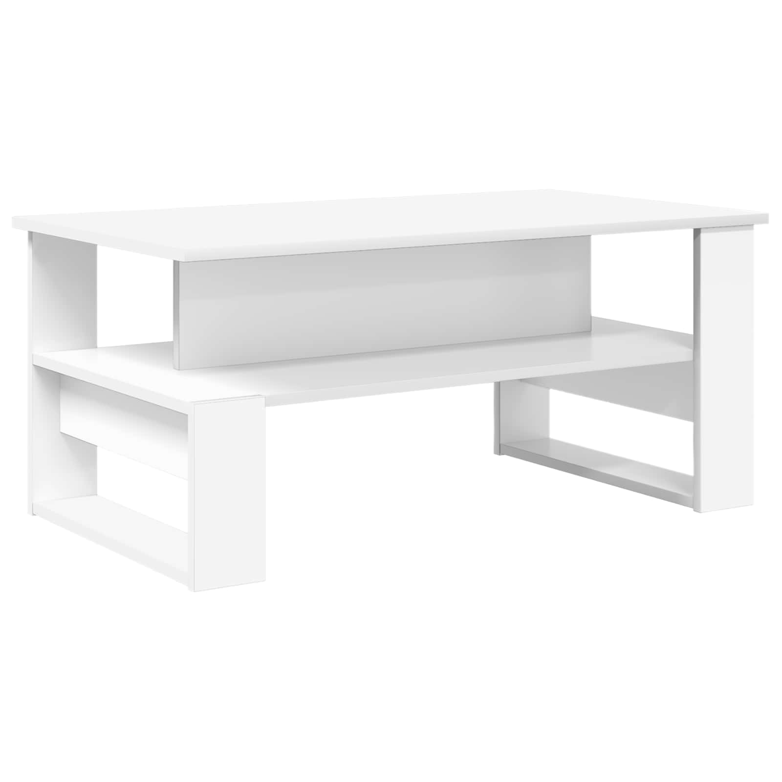 Table basse Blanc 90 x 50 x 40 cm Bois d'ingénierie - XIOS