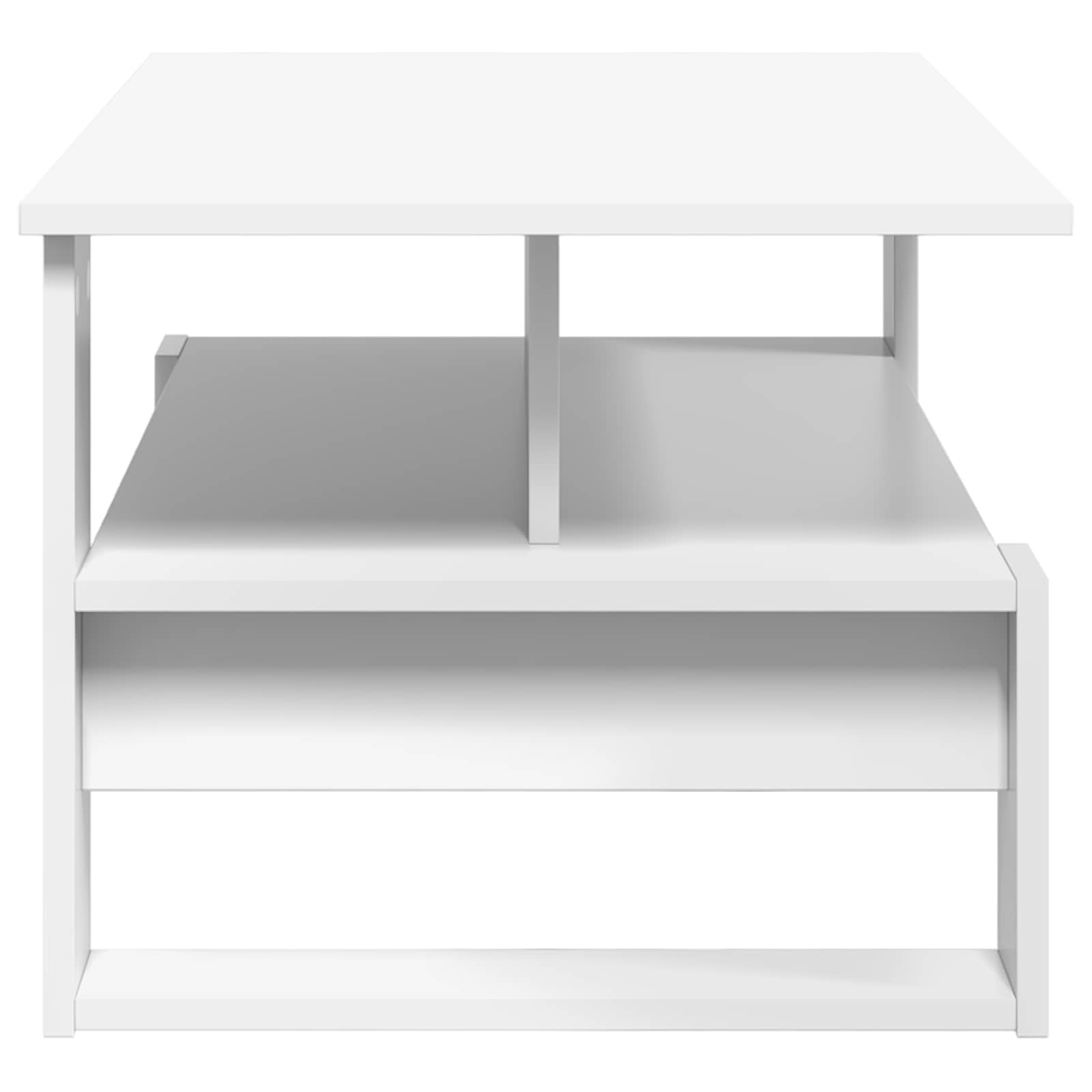 Table basse Blanc 90 x 50 x 40 cm Bois d'ingénierie - XIOS