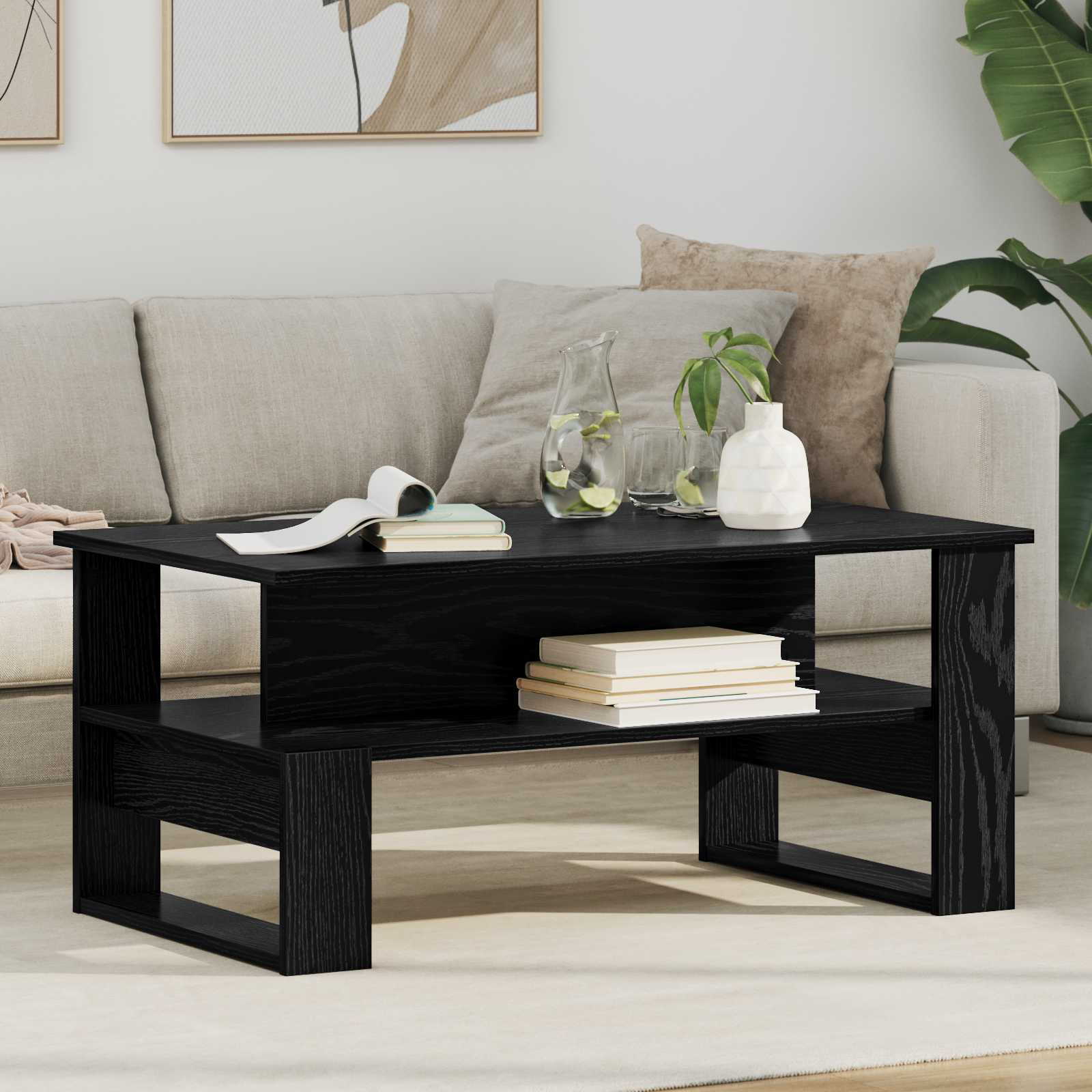 Table basse Chêne noir 90 x 50 x 40 cm Bois d'ingénierie - XIOS