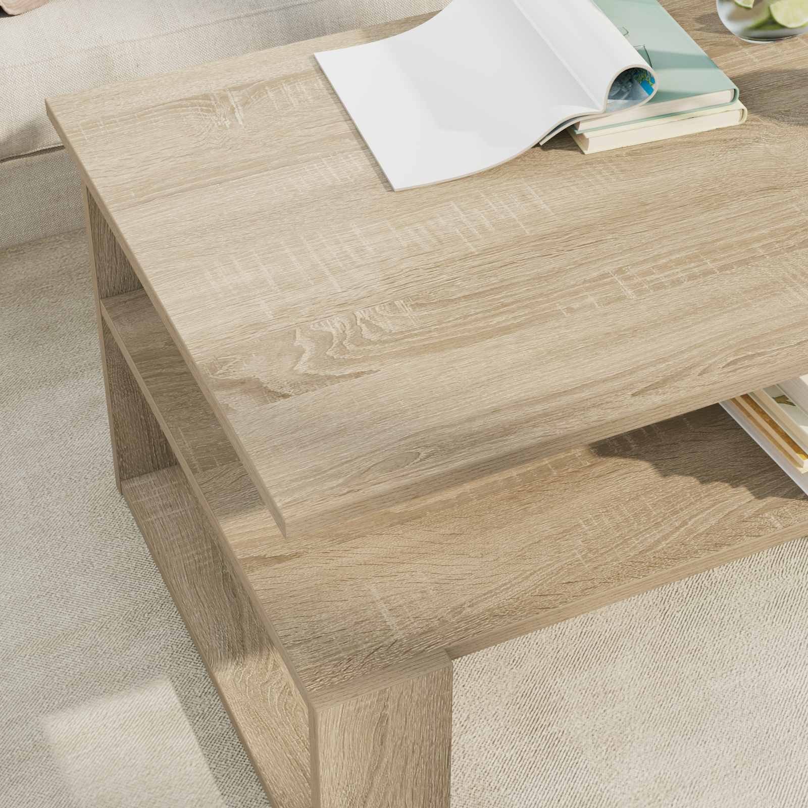 Table basse Chêne Sonoma 90 x 50 x 40 cm Bois d'ingénierie - XIOS
