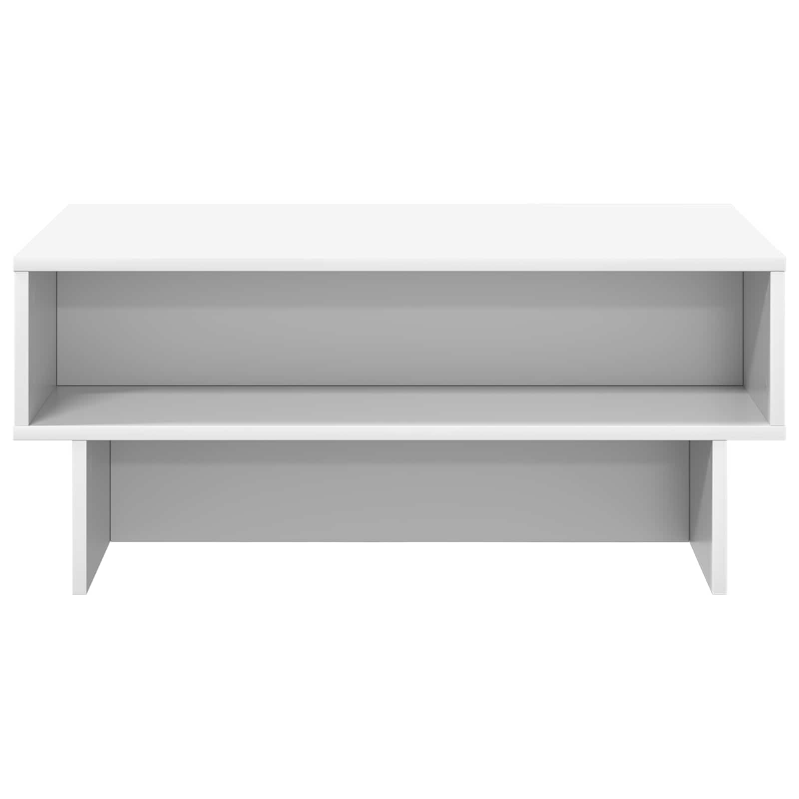 Table basse Blanc 80 x 46 x 35 cm Bois d'ingénierie - XIOS