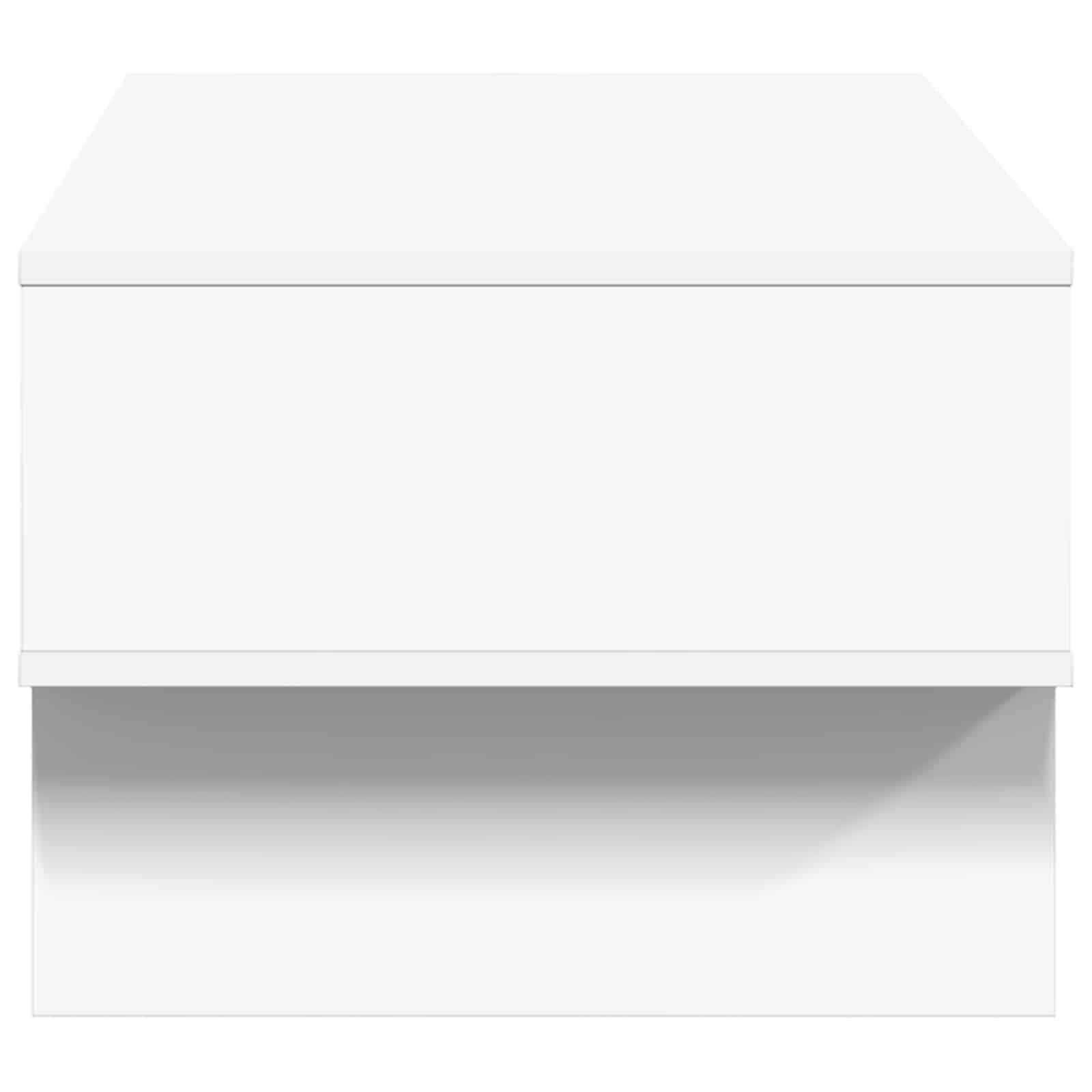 Table basse Blanc 80 x 46 x 35 cm Bois d'ingénierie - XIOS