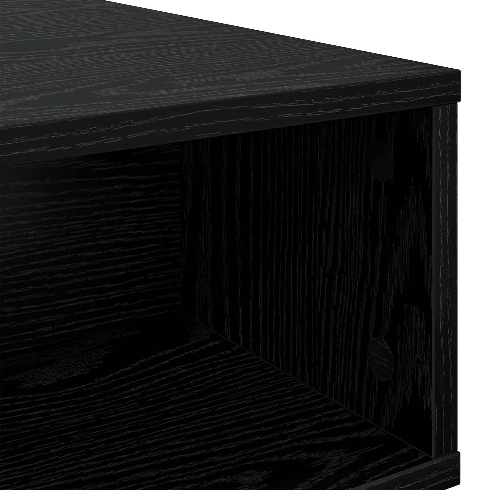 Table basse Chêne noir 80 x 46 x 35 cm Bois d'ingénierie - XIOS