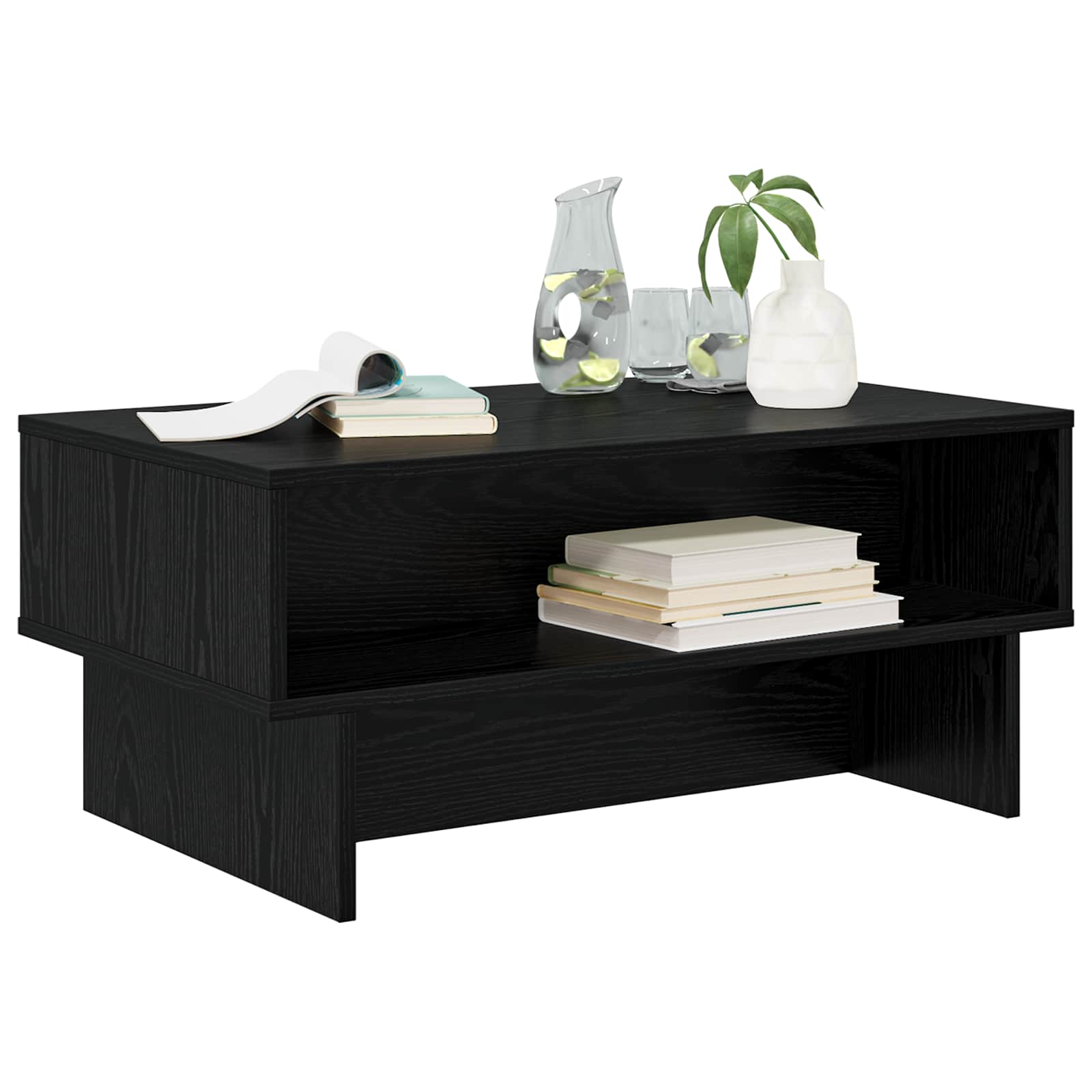 Table basse Chêne noir 80 x 46 x 35 cm Bois d'ingénierie - XIOS