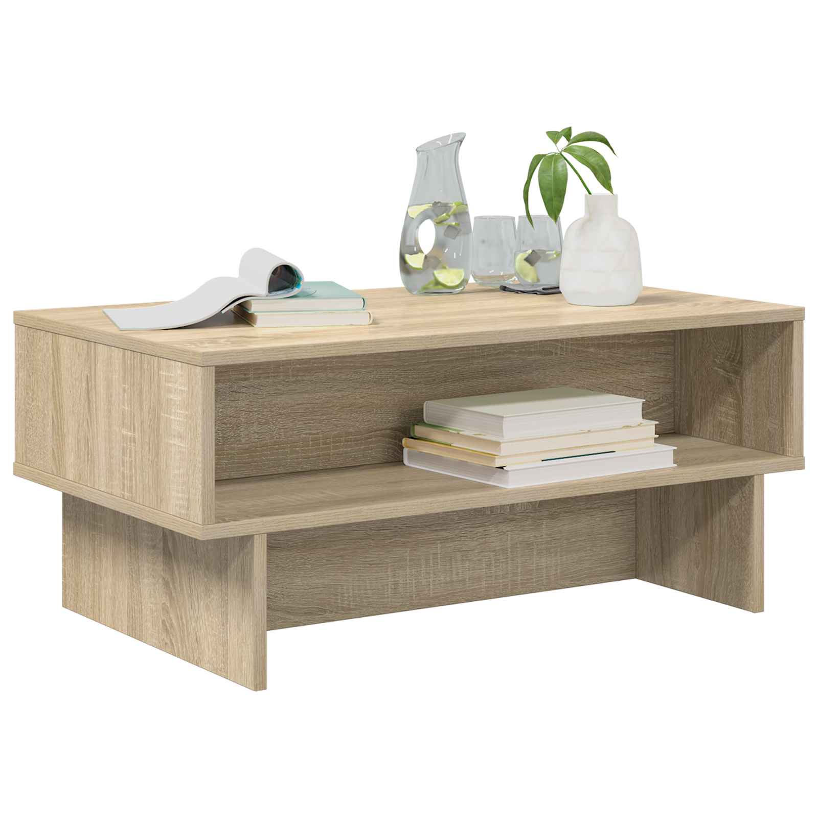 Table basse Chêne Sonoma 80 x 46 x 35 cm Bois d'ingénierie - XIOS