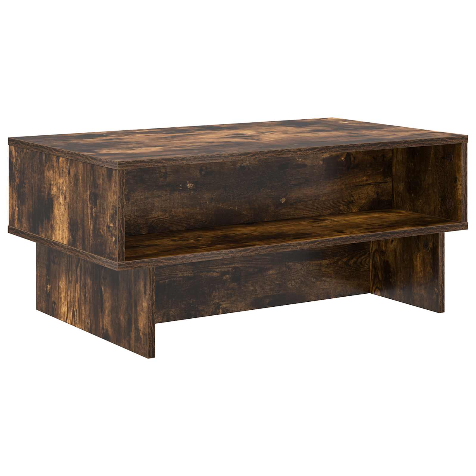 Table basse Chêne fumé 80 x 46 x 35 cm Bois d'ingénierie - XIOS