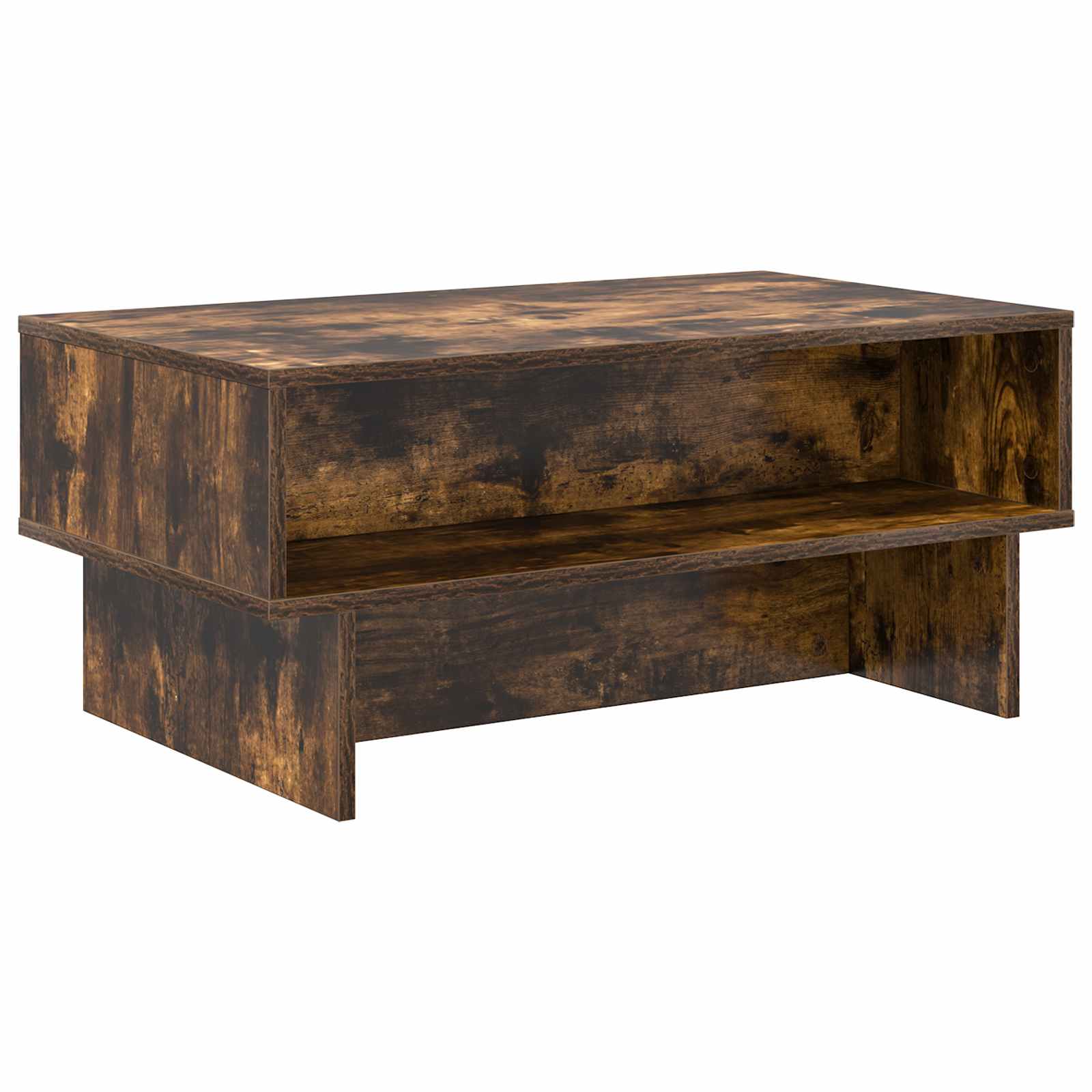 Table basse Chêne fumé 80 x 46 x 35 cm Bois d'ingénierie - XIOS