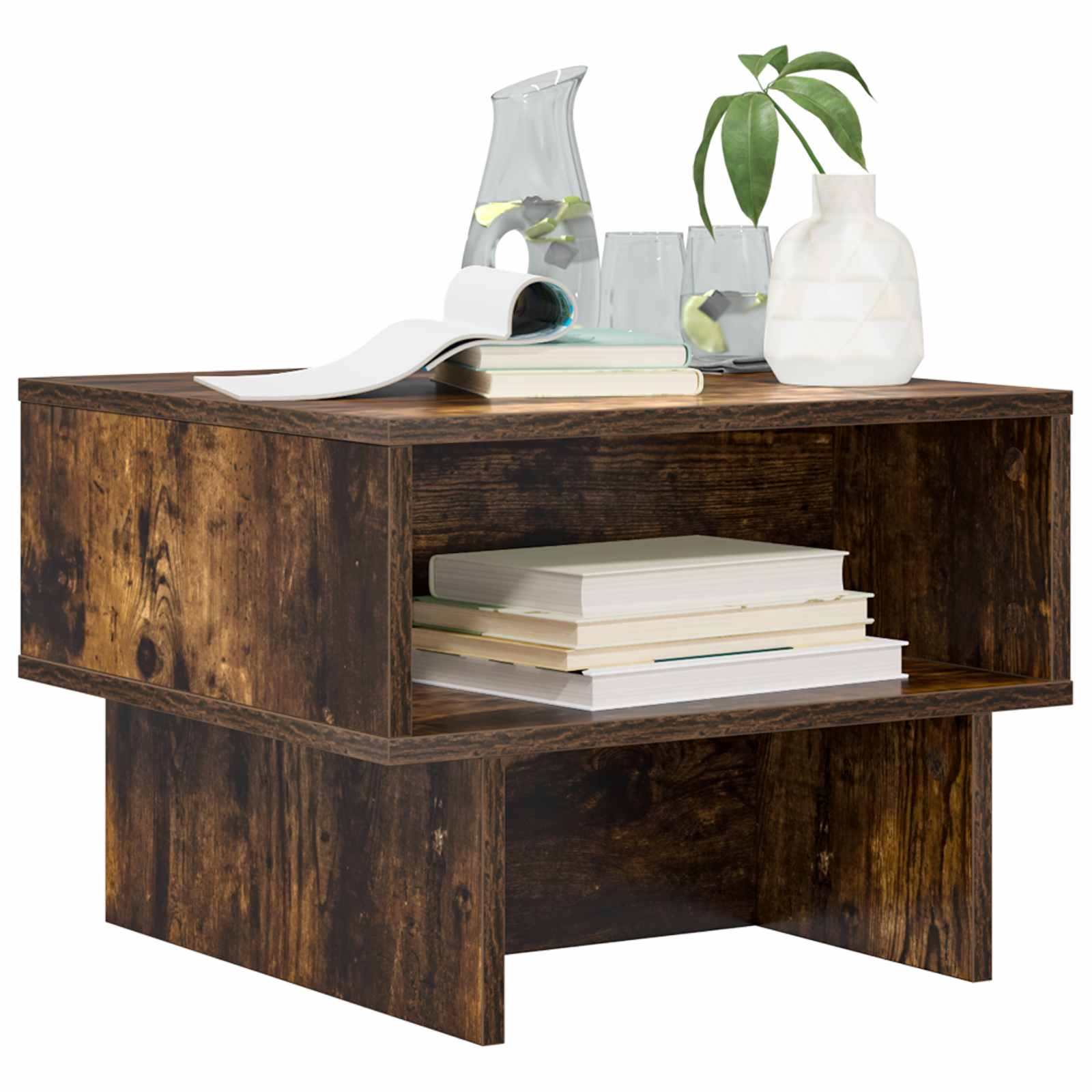 Table basse Chêne fumé 48 x 46 x 35 cm Bois d'ingénierie - XIOS