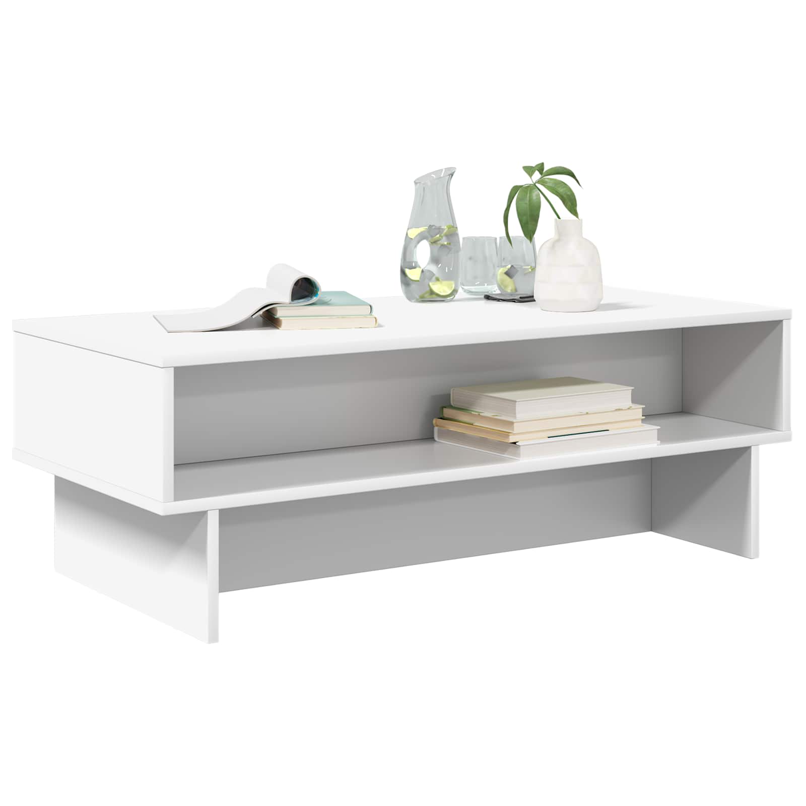 Table basse Blanc 100 x 46 x 35 cm Bois d'ingénierie - XIOS