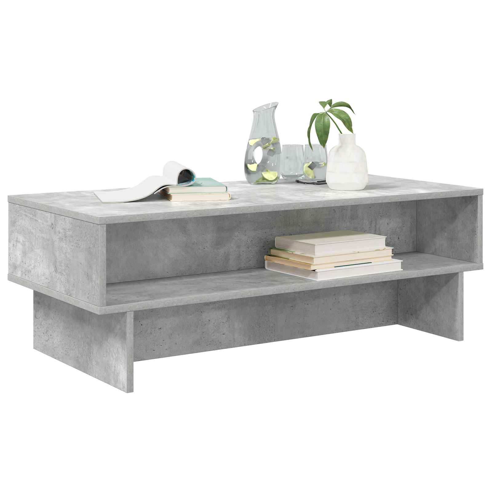 Table basse Gris béton 100 x 46 x 35 cm Bois d'ingénierie - XIOS