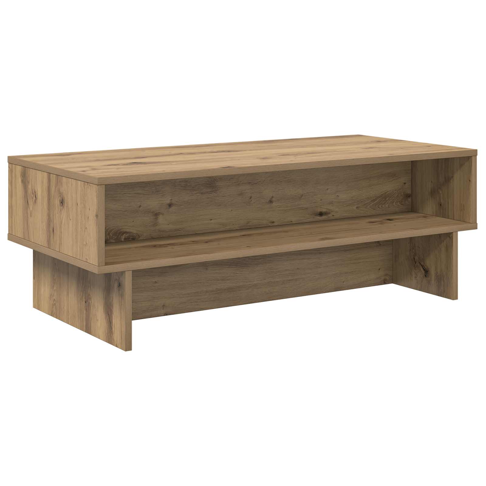 Table basse Chêne artisanal 100 x 46 x 35 cm Bois d'ingénierie - XIOS