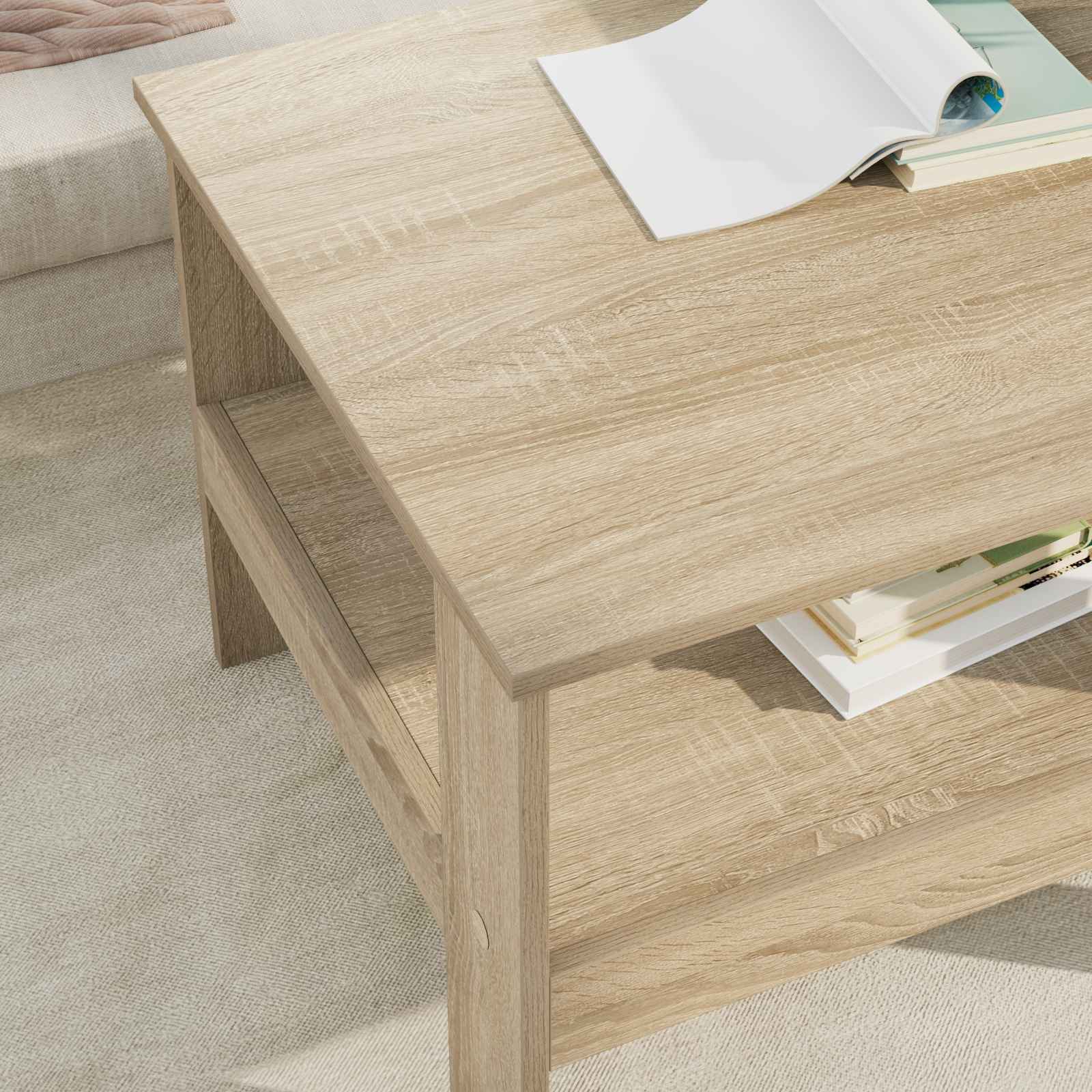 Table basse Chêne Sonoma 57 x 55 x 45 cm Bois d'ingénierie - XIOS