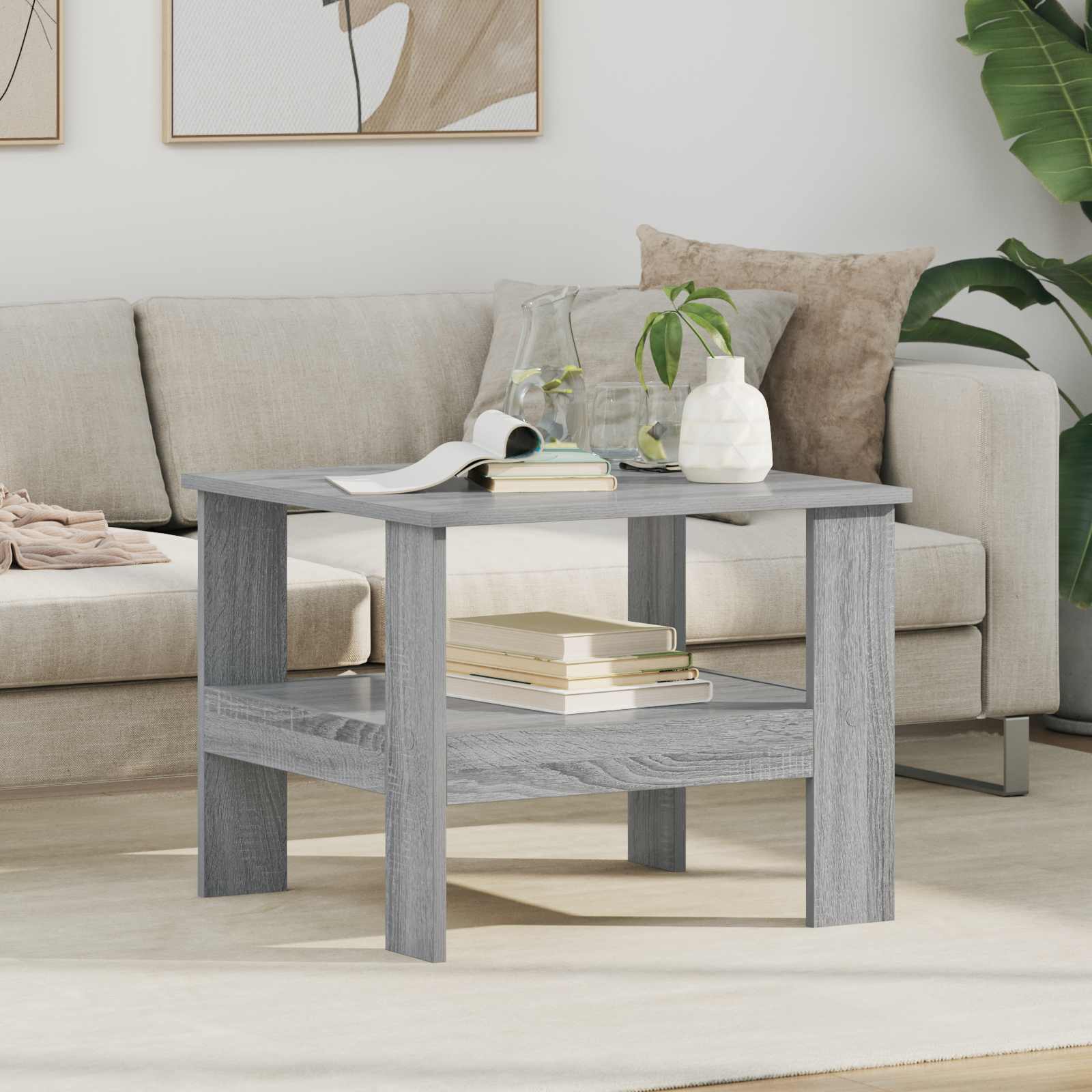 Table basse Gris Sonoma 57 x 55 x 45 cm Bois d'ingénierie - XIOS