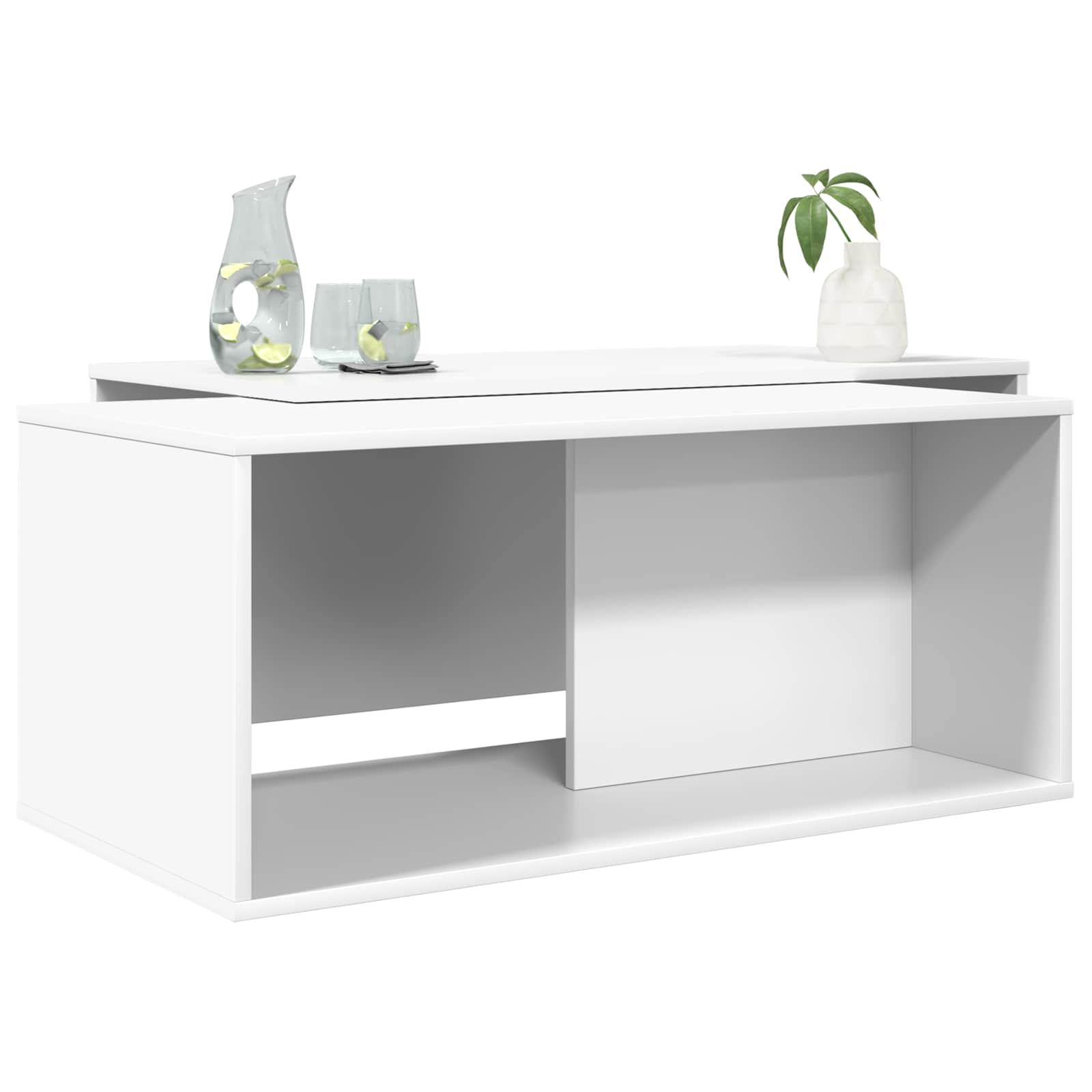 Ensemble de tables basses 2 pcs Blanc Bois d'ingénierie - XIOS