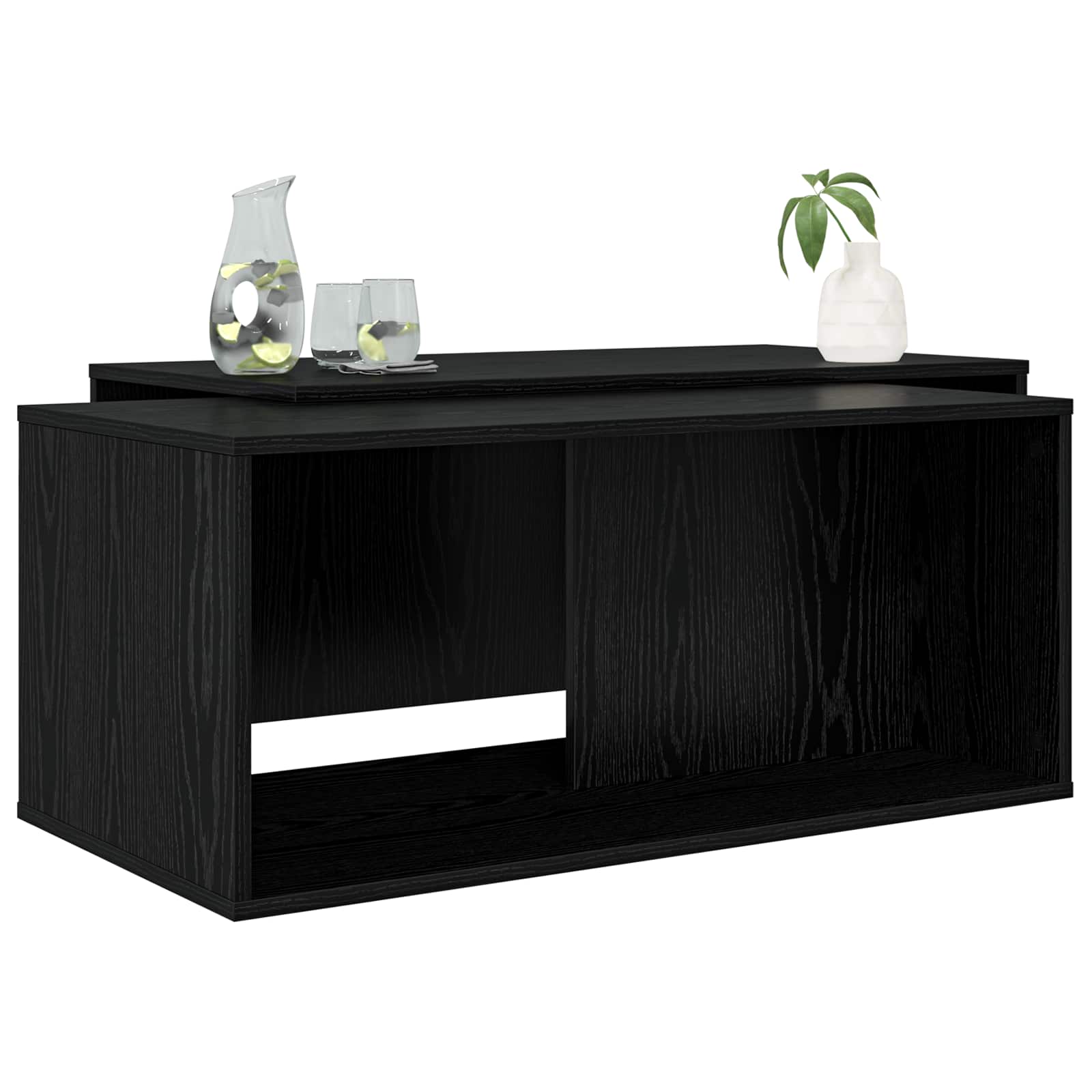 Ensemble de tables basses 2 pcs Chêne noir Bois d'ingénierie - XIOS