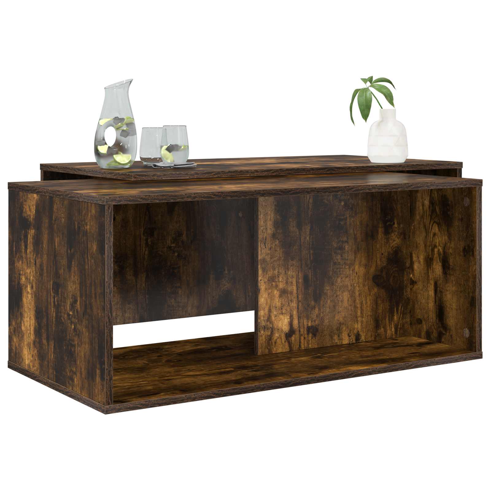 Ensemble de tables basses 2 pcs Chêne fumé Bois d'ingénierie - XIOS