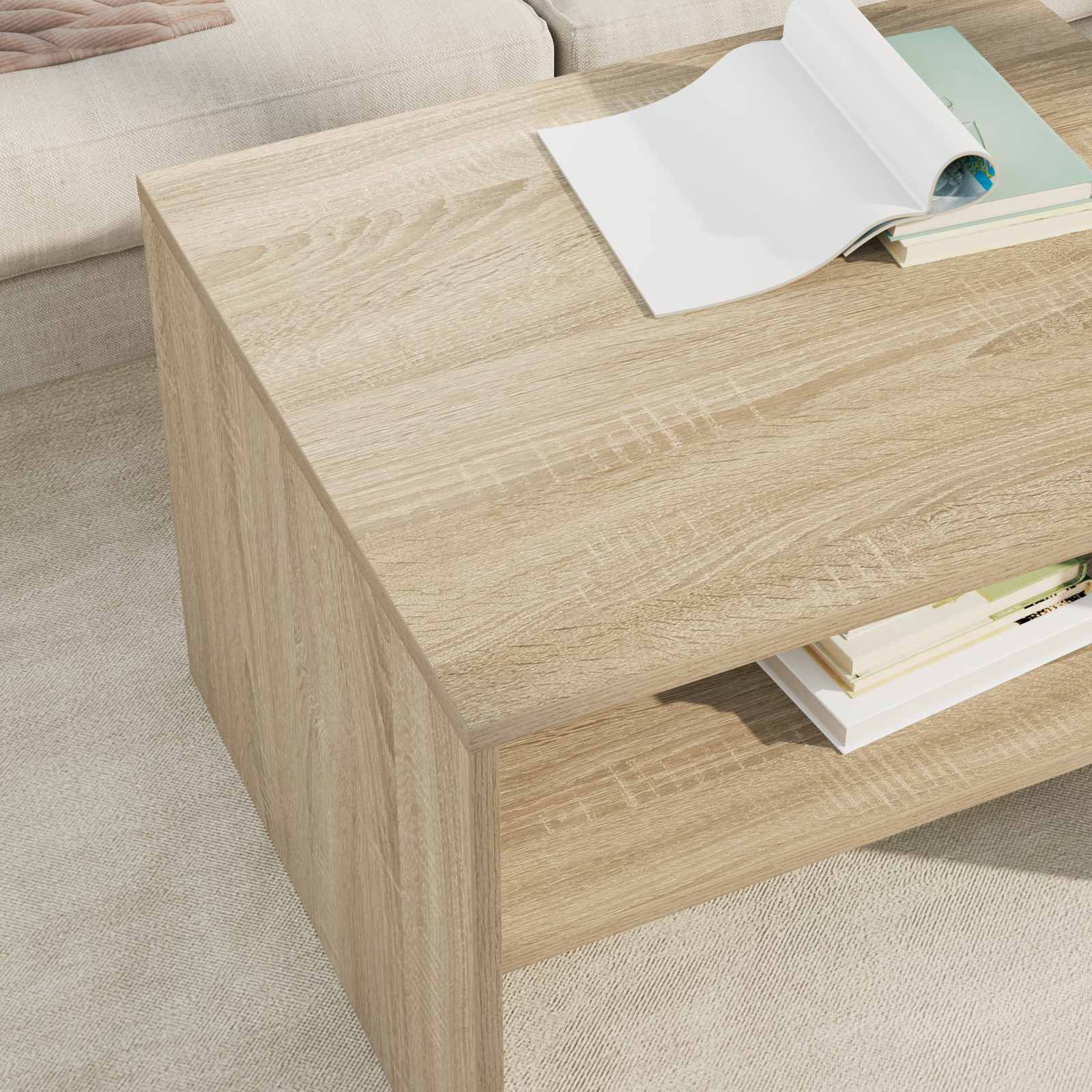 Table basse Chêne Sonoma 60 x 50 x 40 cm Bois d'ingénierie - XIOS