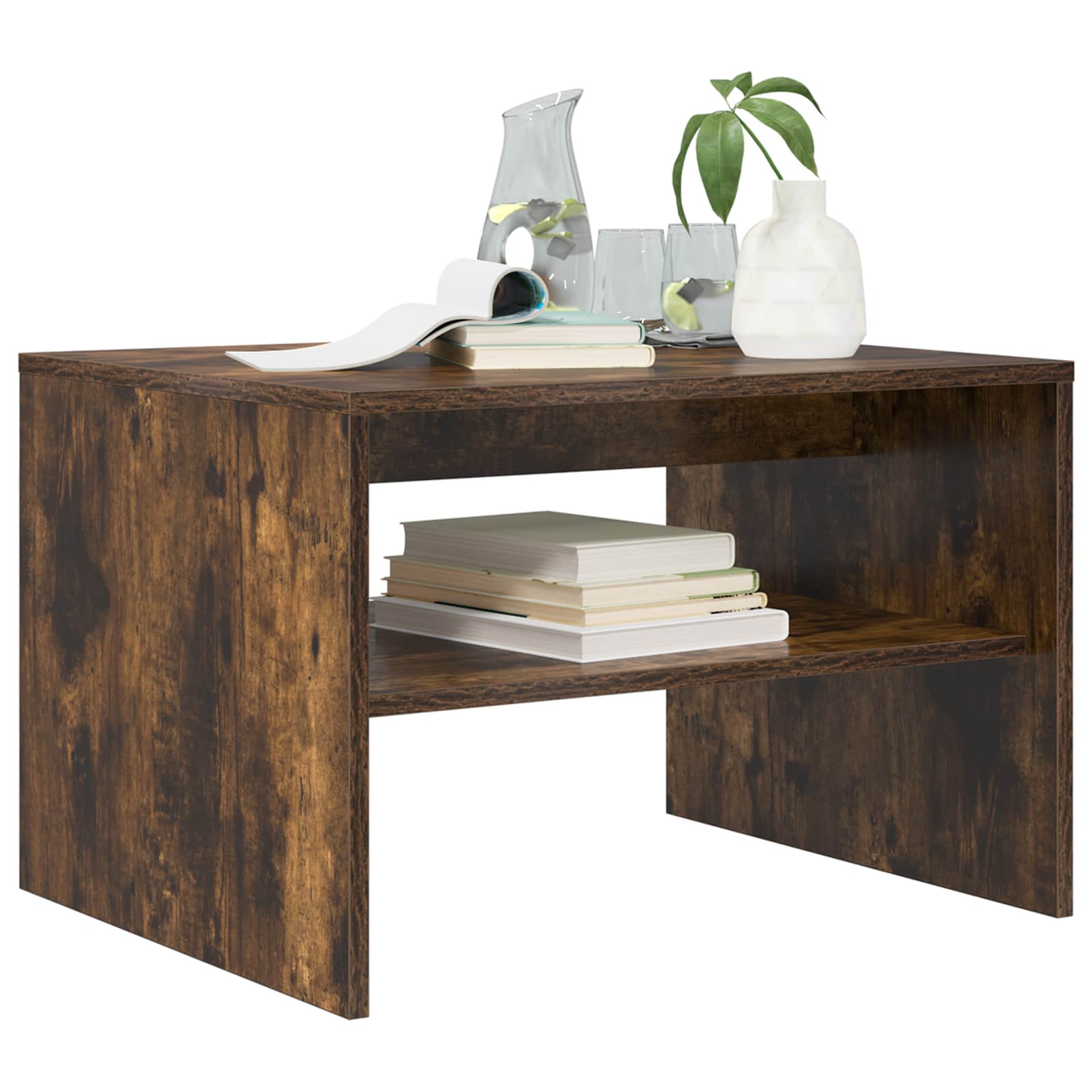 Table basse Chêne fumé 60 x 50 x 40 cm Bois d'ingénierie - XIOS