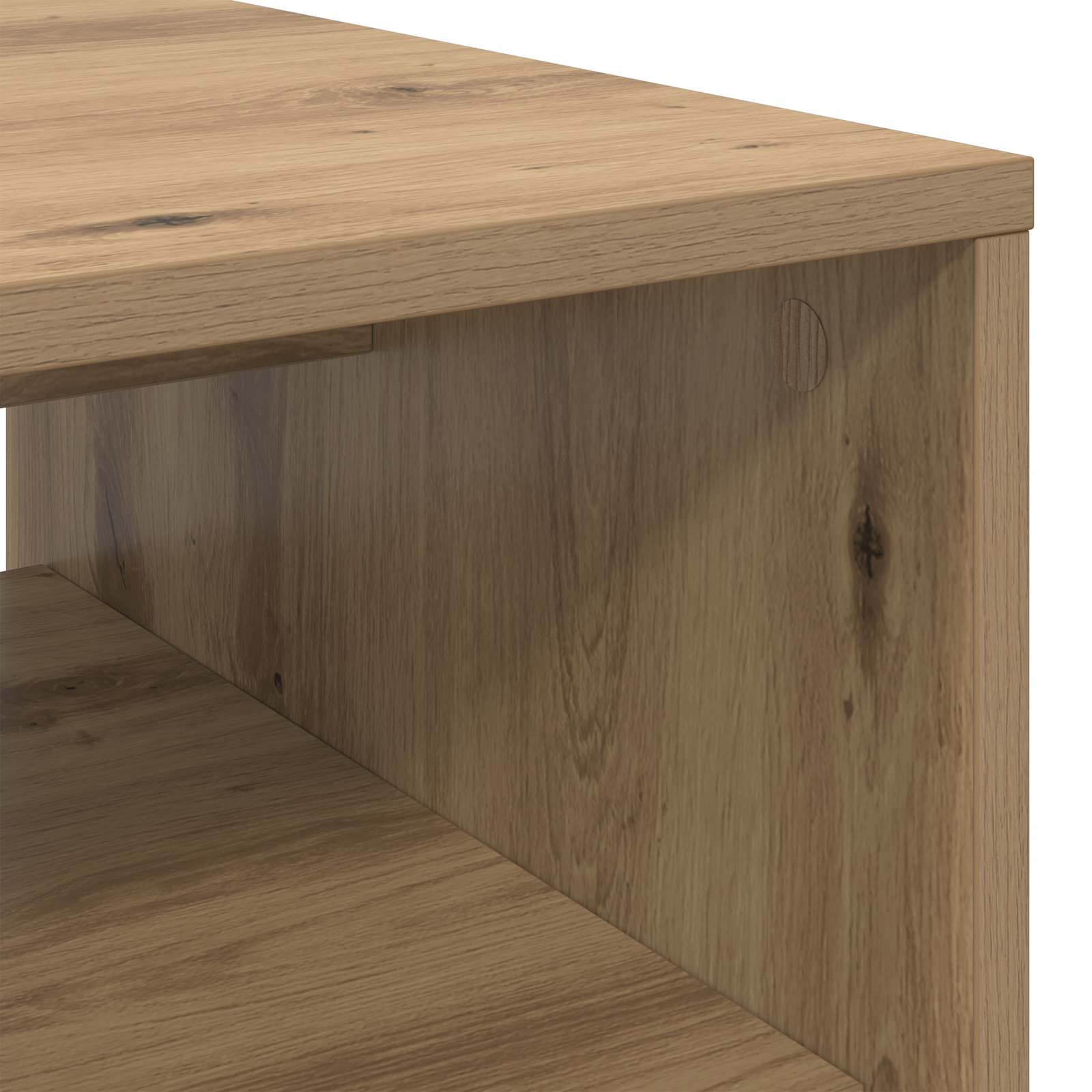 Table basse Chêne artisanal 60 x 50 x 40 cm Bois d'ingénierie - XIOS