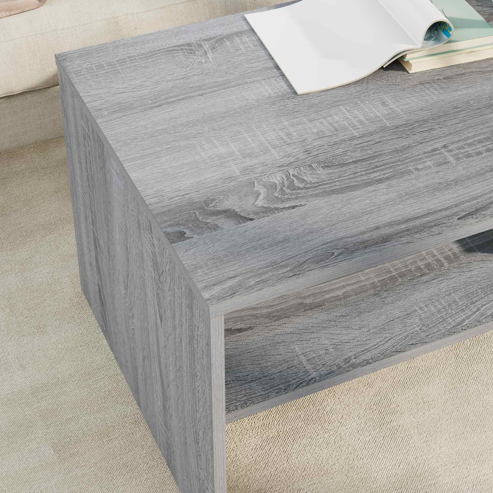 Table basse Gris Sonoma 100 x 50 x 40 cm Bois d'ingénierie - XIOS