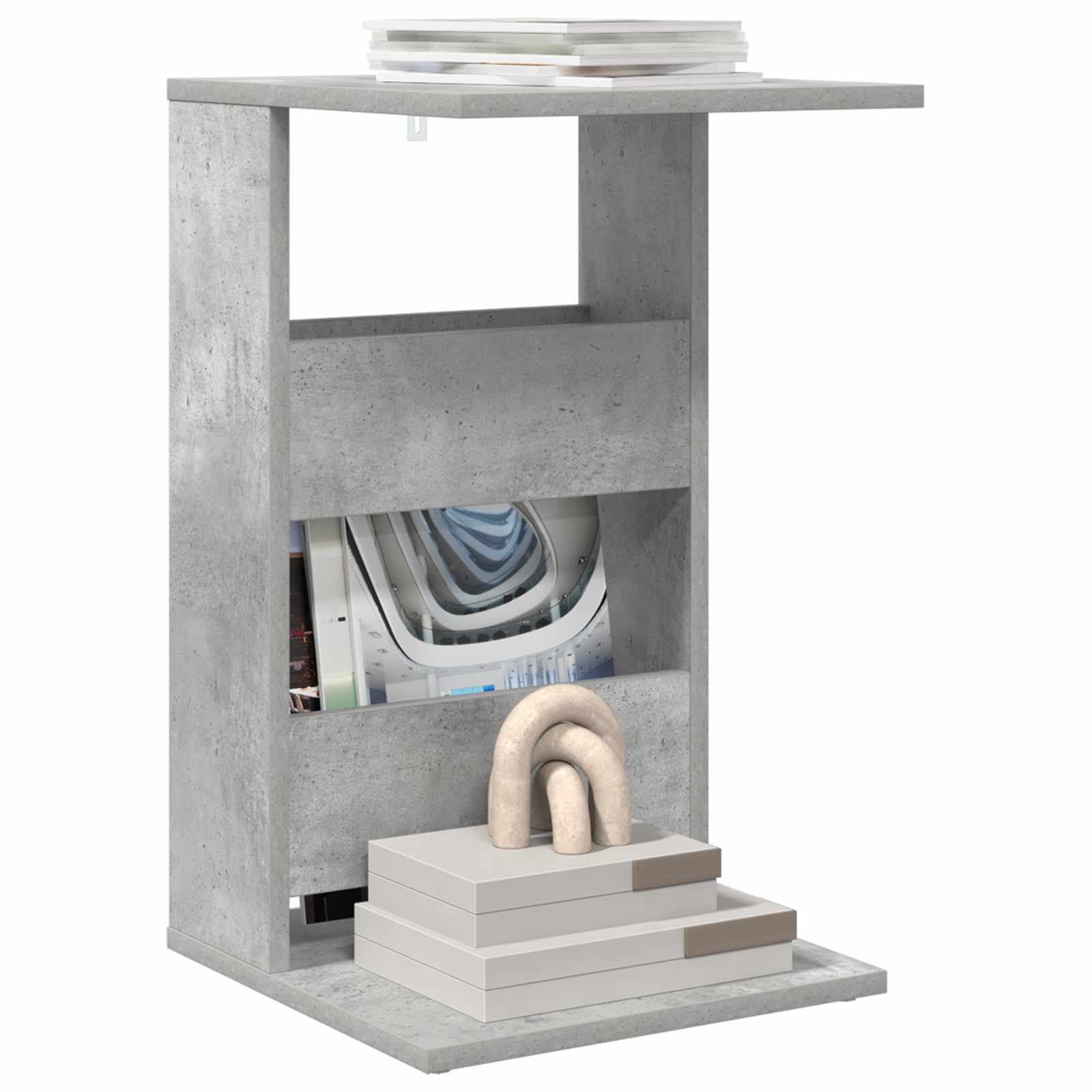 Table d'appoint Gris béton 40 x 35 x 60,5 cm Bois d'ingénierie - XIOS