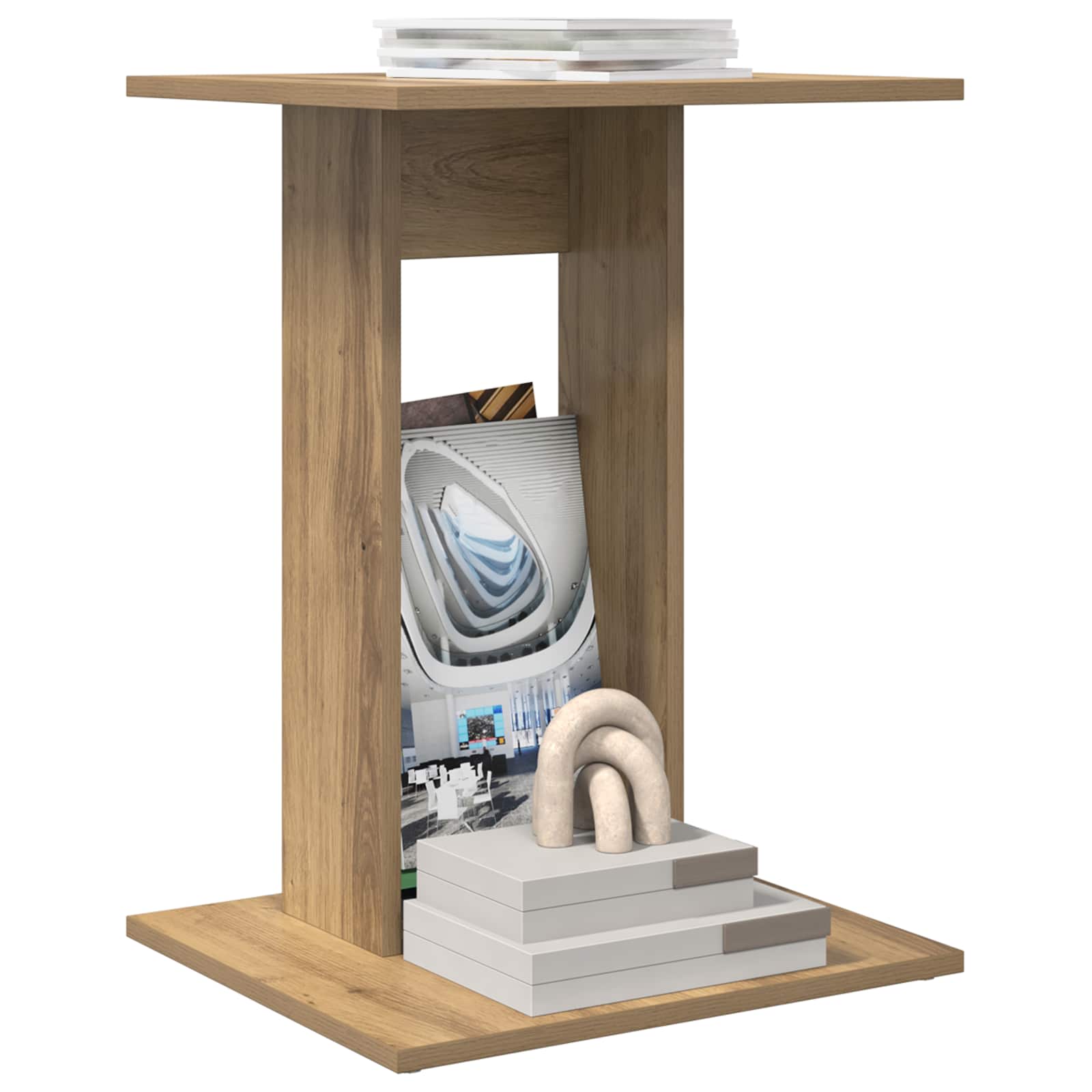 Table d'appoint Chêne artisanal 45 x 40 x 62,5 cm - XIOS