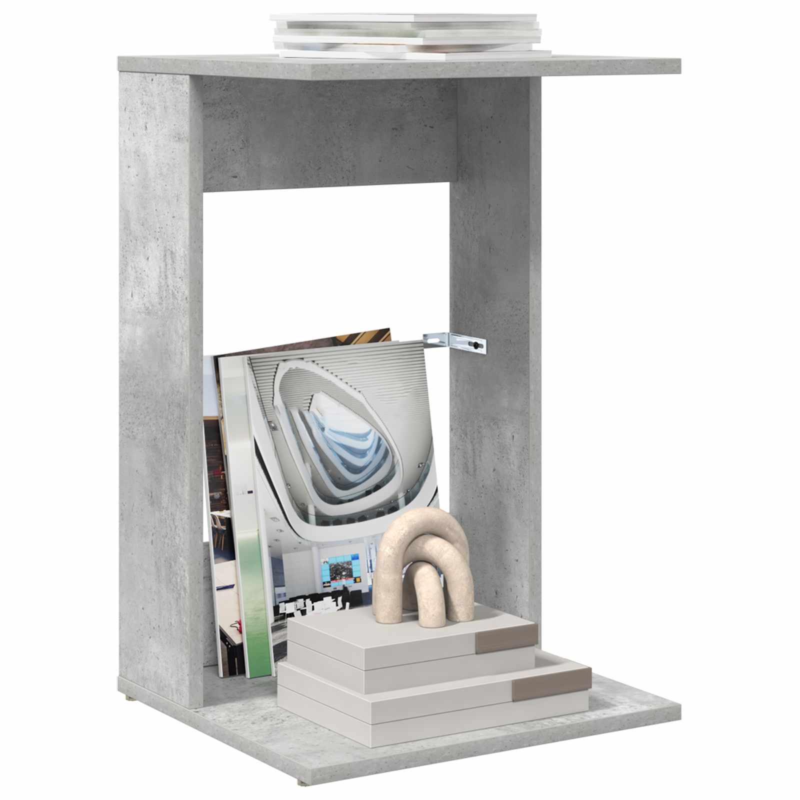 Table d'appoint Gris béton 40 x 38 x 62,5 cm Bois d'ingénierie - XIOS