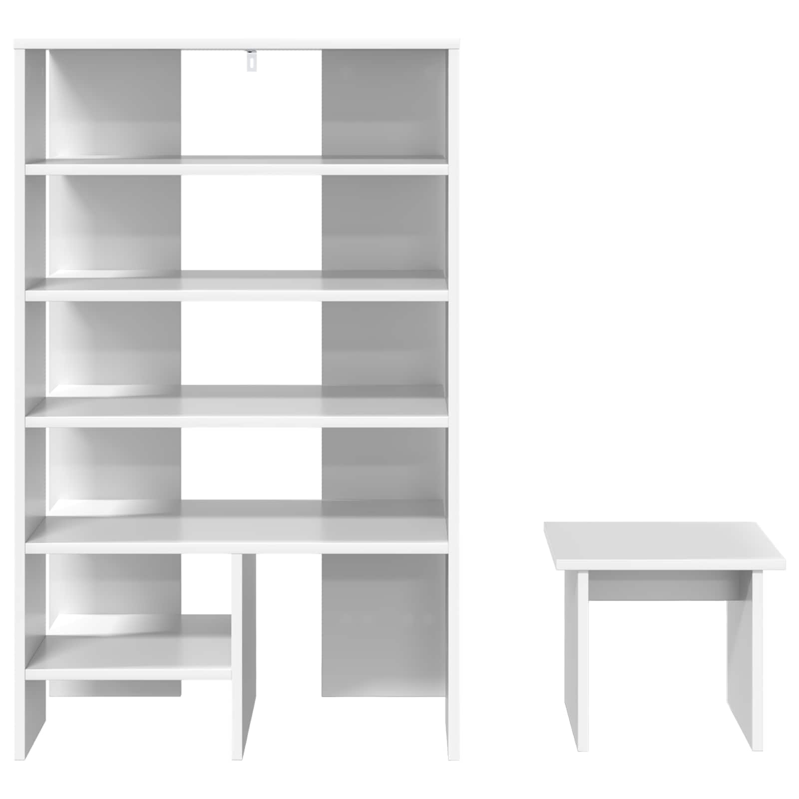 Cabinet à chaussures avec étagère 2 pcs Blanc Bois d'ingénierie - XIOS