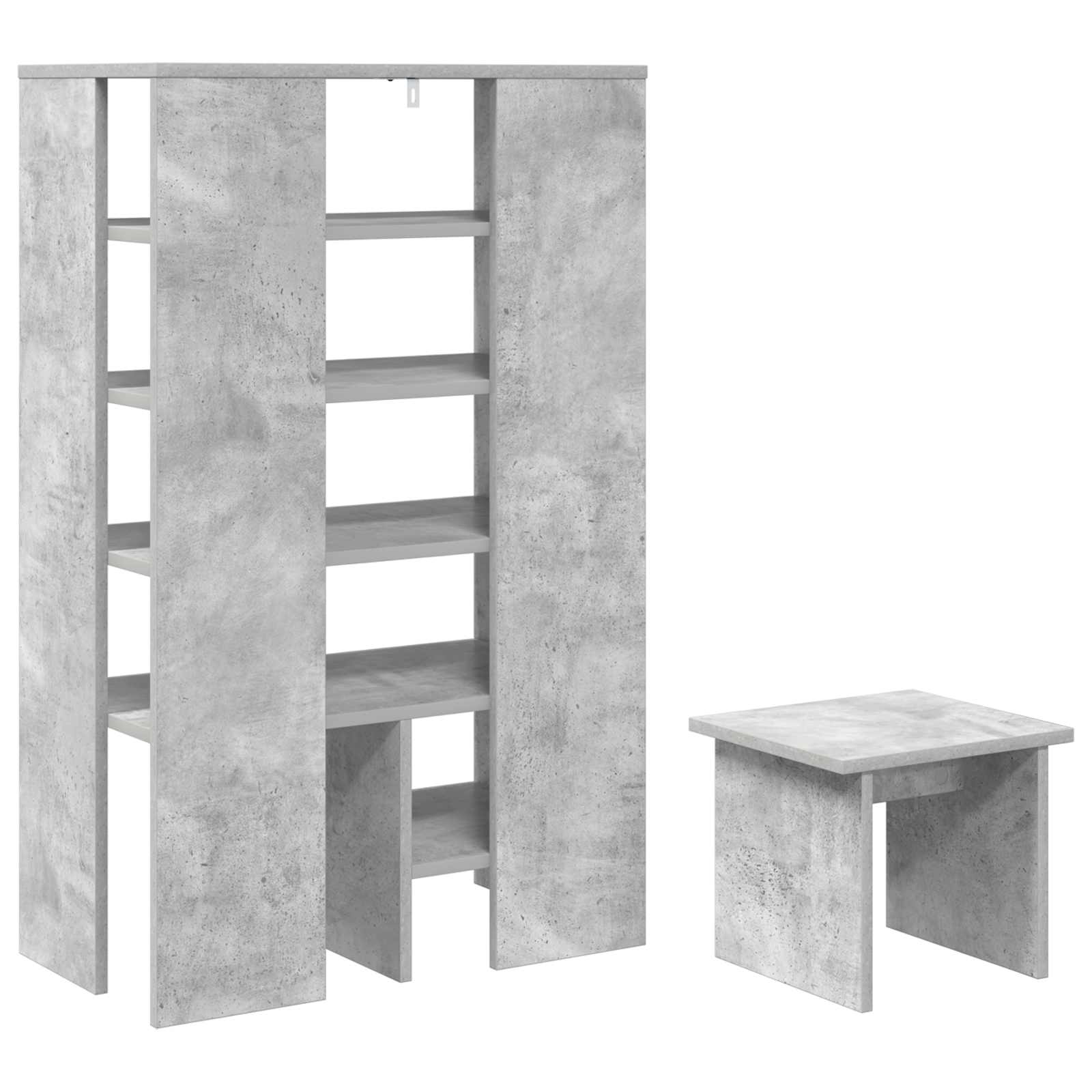 Cabinet à chaussures 2 pcs Gris béton Bois d'ingénierie - XIOS