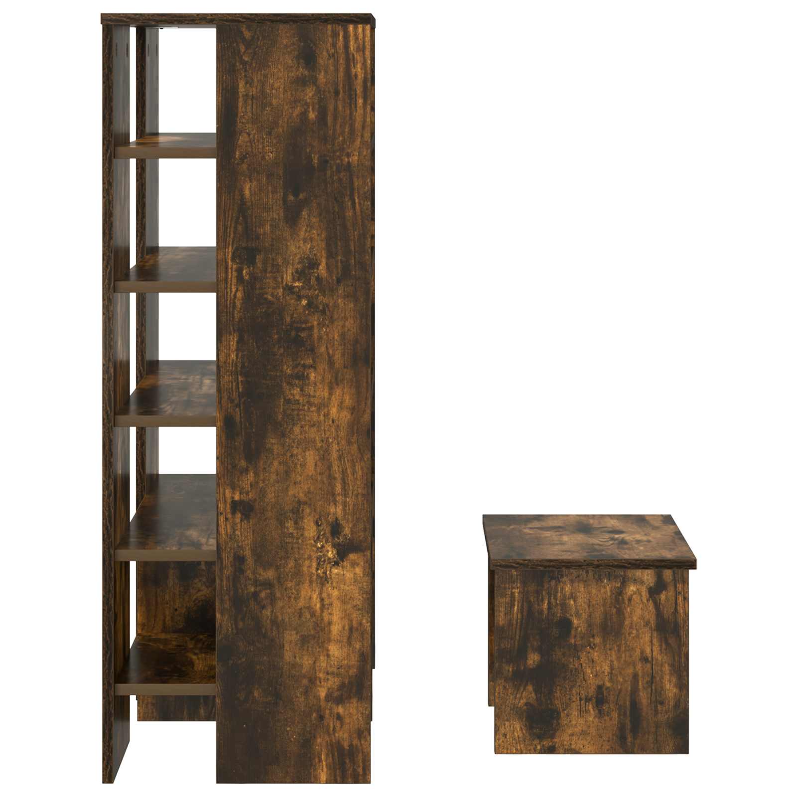 Cabinet à chaussures 2 pcs Chêne fumé Bois d'ingénierie - XIOS