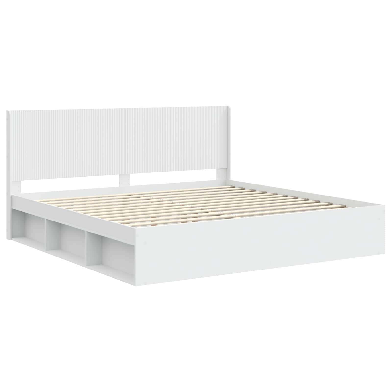 Cadre de lit avec rangement et tête de lit 3 pcs - XIOS