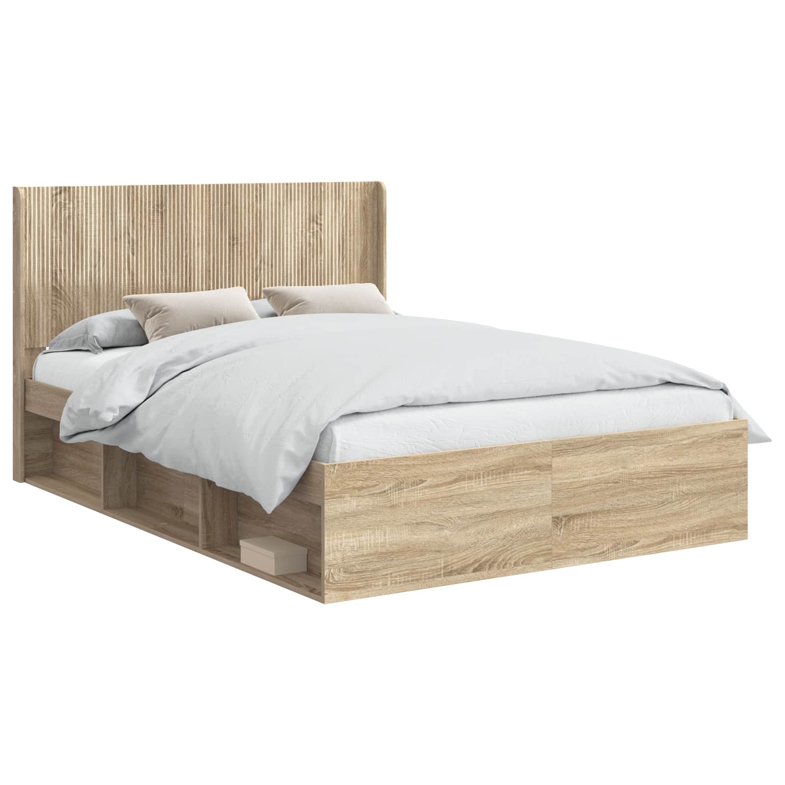 Cadre de lit avec rangement et tête de lit 3 pcs - XIOS