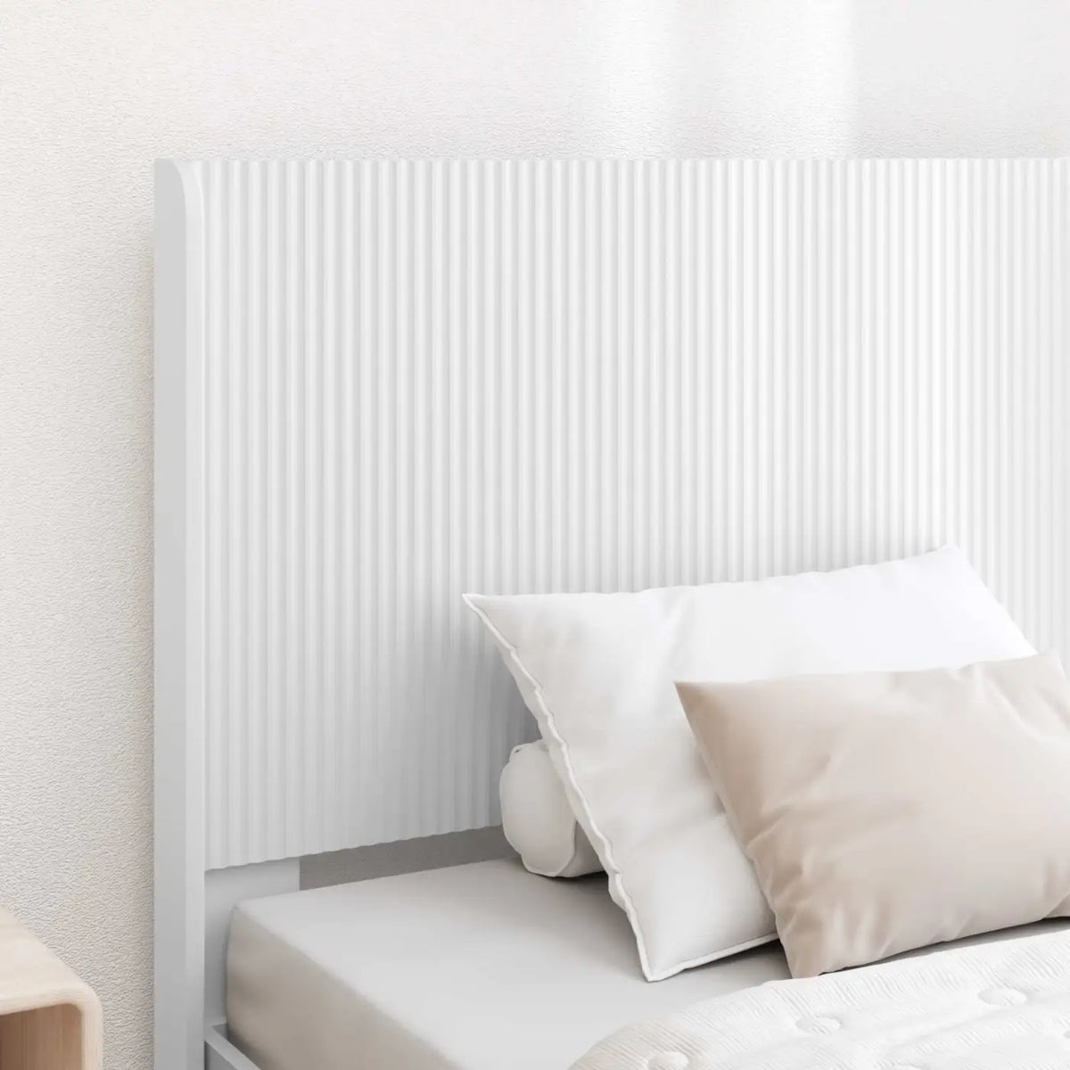 Cadre de lit avec rangement et tête de lit Blanc 100 x 200 cm - XIOS