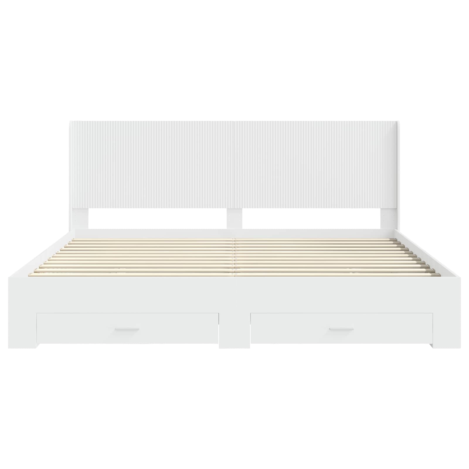 Cadre de lit avec rangement et tête de lit Blanc