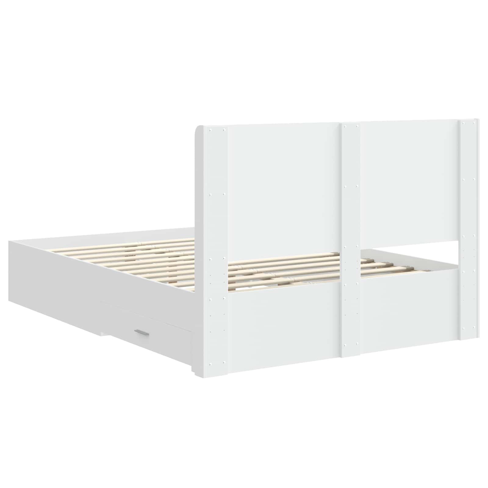 Cadre de lit avec rangement et tête de lit Blanc