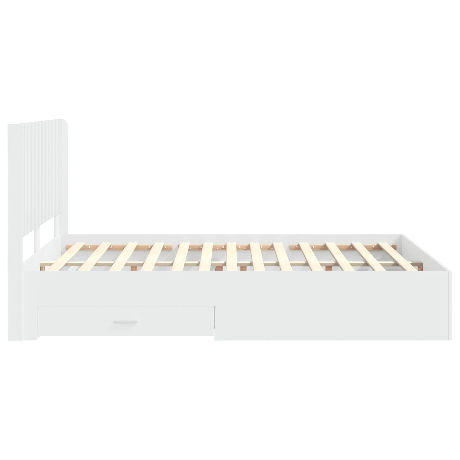 Cadre de lit avec rangement et tête de lit Blanc
