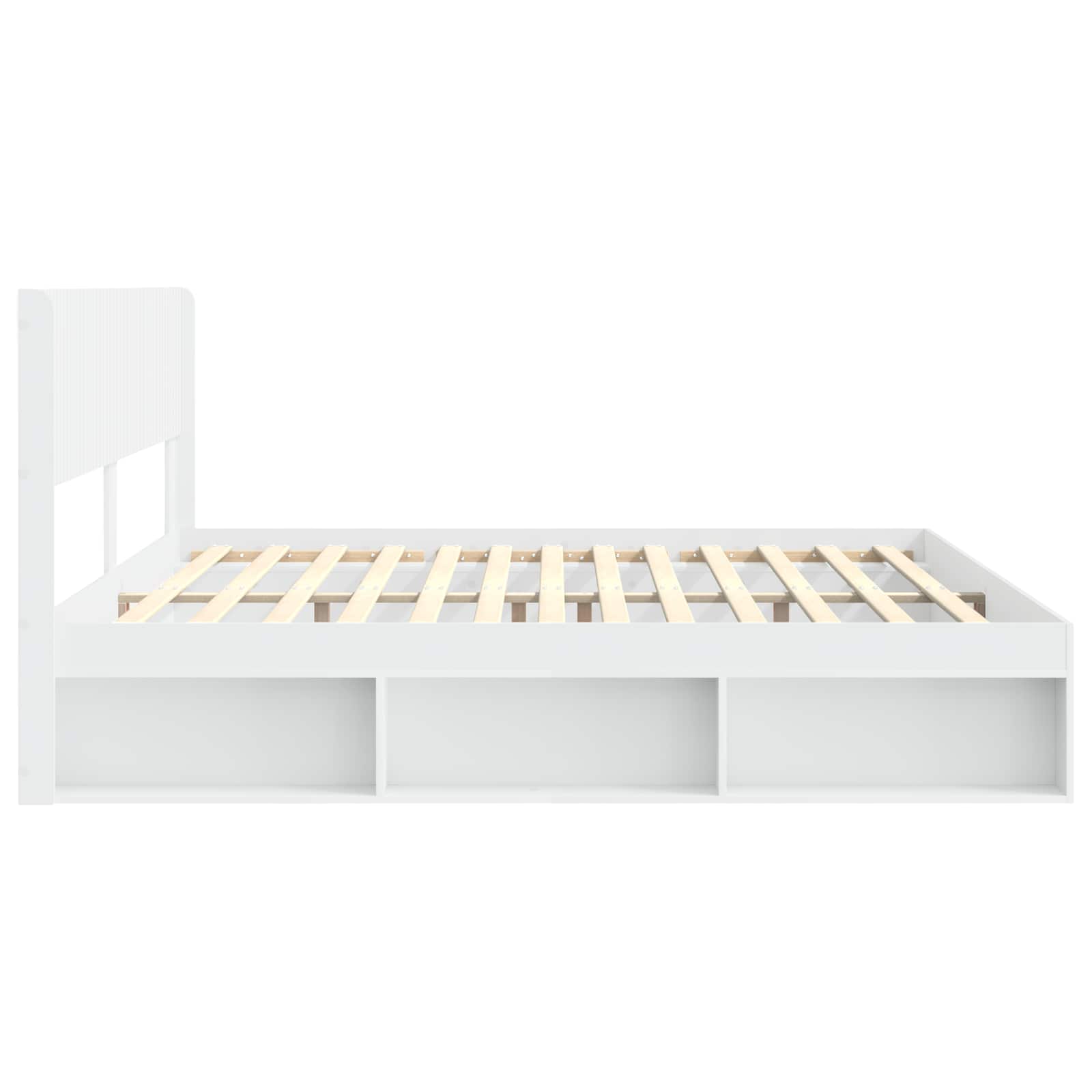 Cadre de lit avec rangement et tête de lit Blanc 200 x 200 cm - XIOS