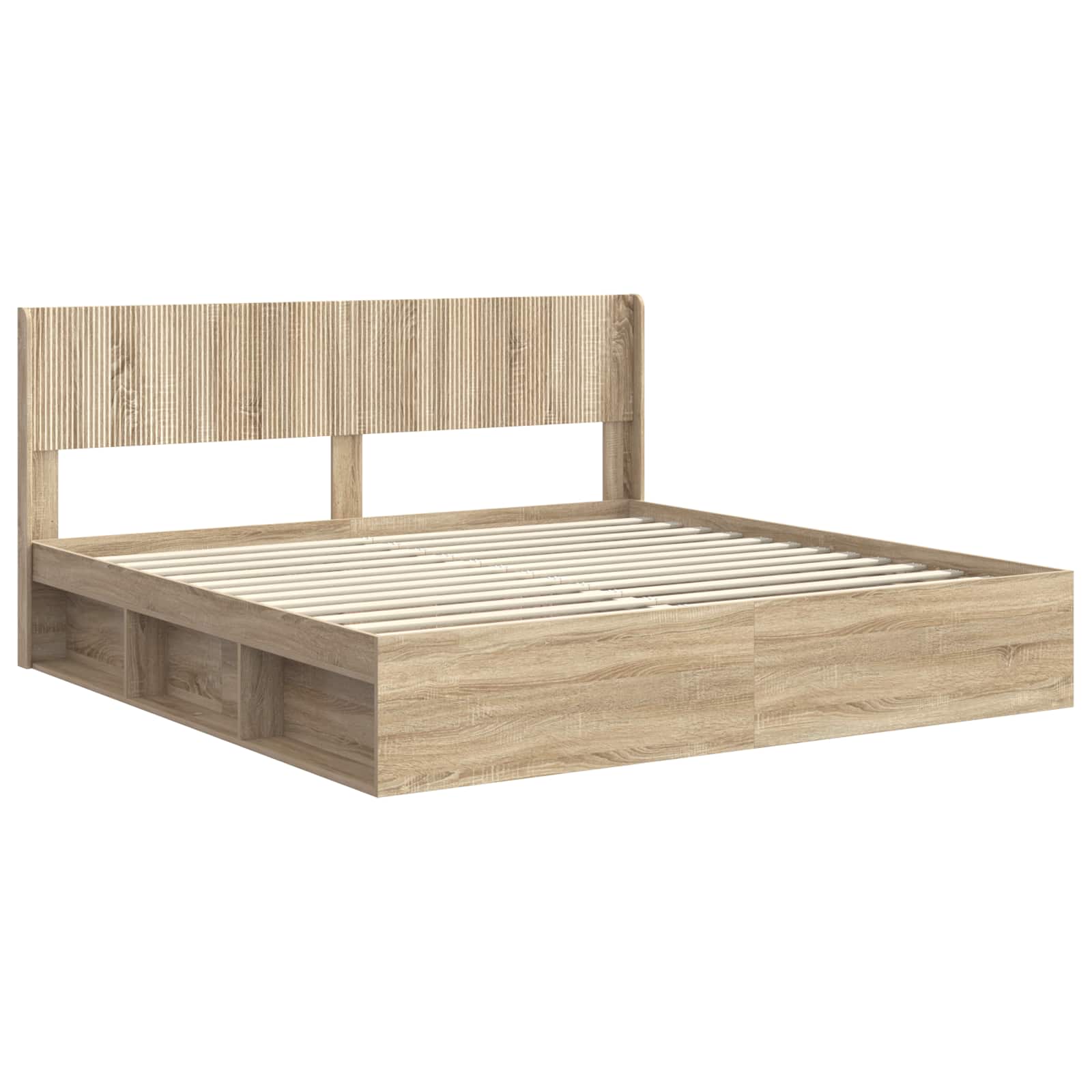Cadre de lit avec rangement et tête de lit 3 pcs - XIOS