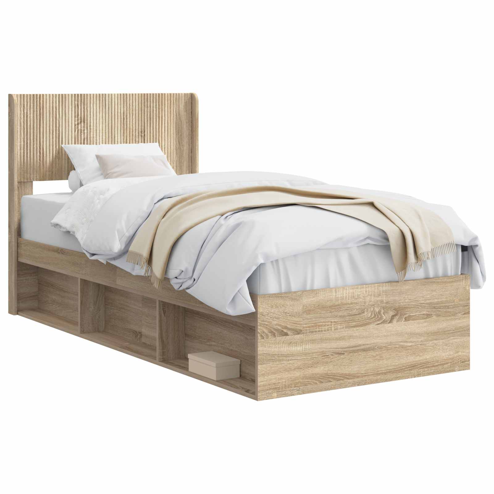 Cadre de lit avec rangement et tête de lit 3 pcs - XIOS