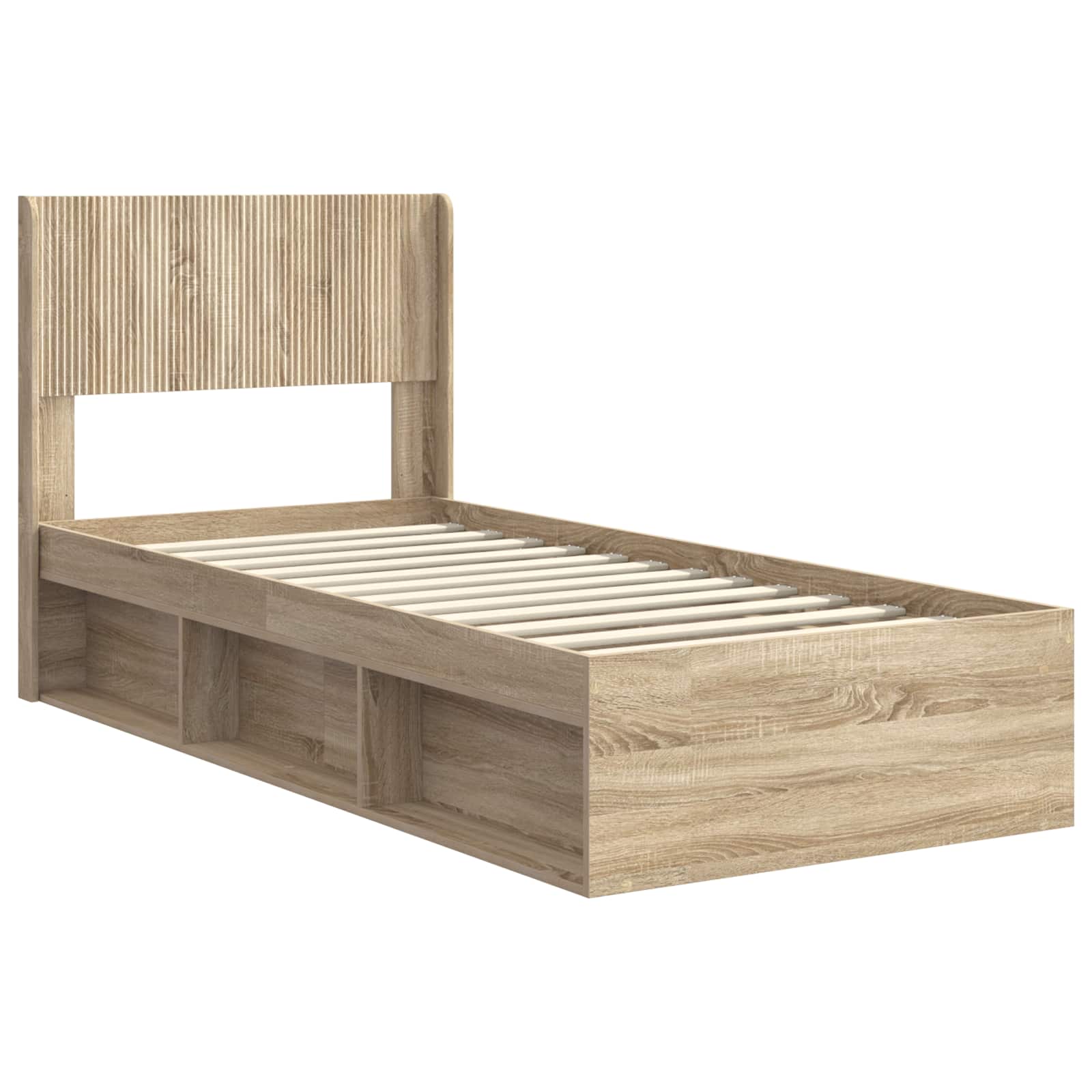 Cadre de lit avec rangement et tête de lit 3 pcs - XIOS