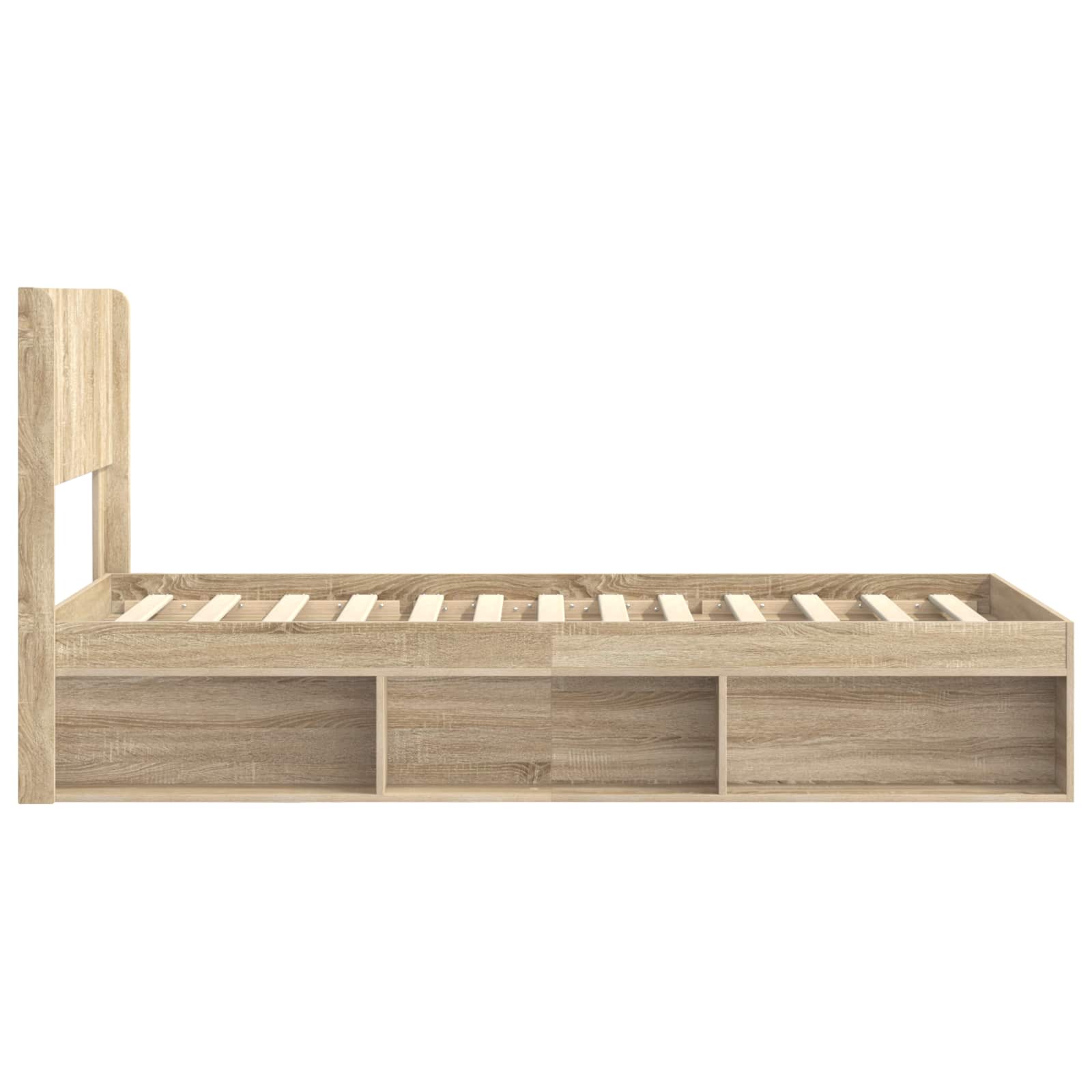Cadre de lit avec rangement et tête de lit 3 pcs - XIOS