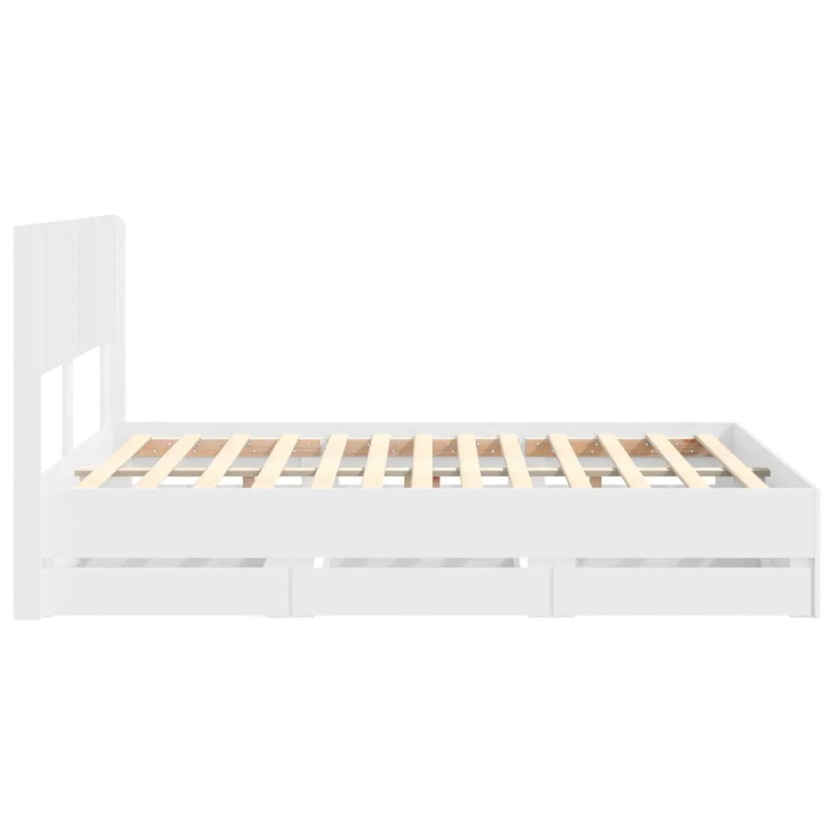 Cadre de lit avec rangement et tête de lit Blanc 160 x 200 cm - XIOS